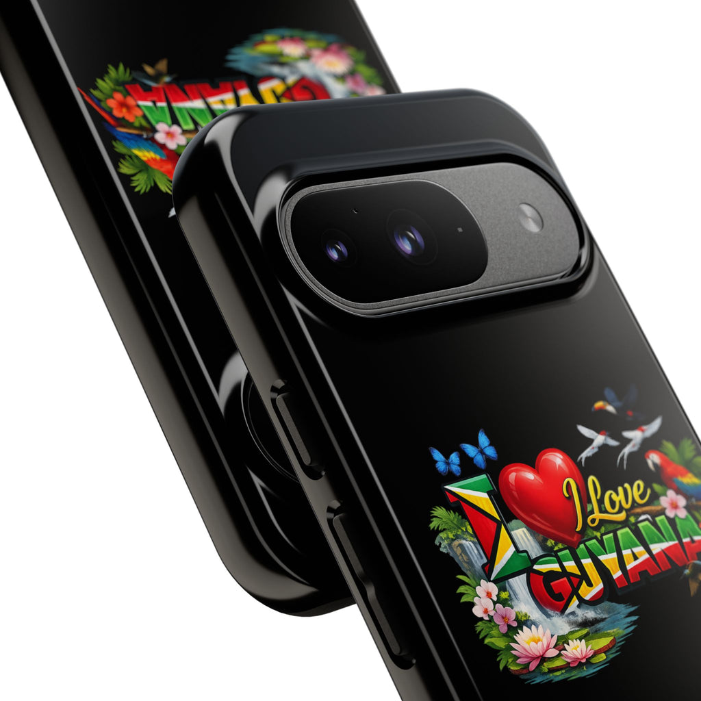 Phone case I Love Guyana Phone Case — Tough Protective Tropical Flag Design