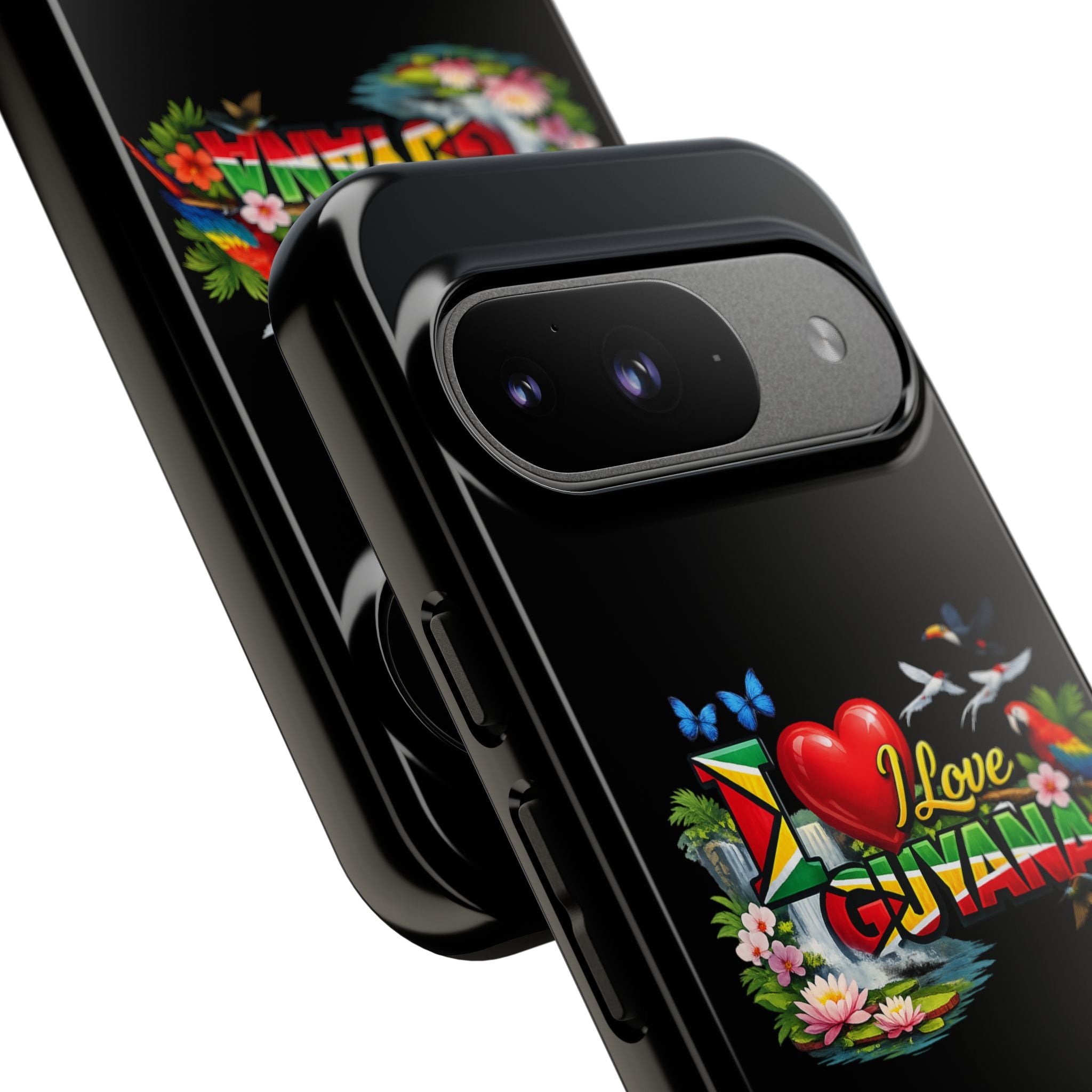 Phone case I Love Guyana Phone Case — Tough Protective Tropical Flag Design