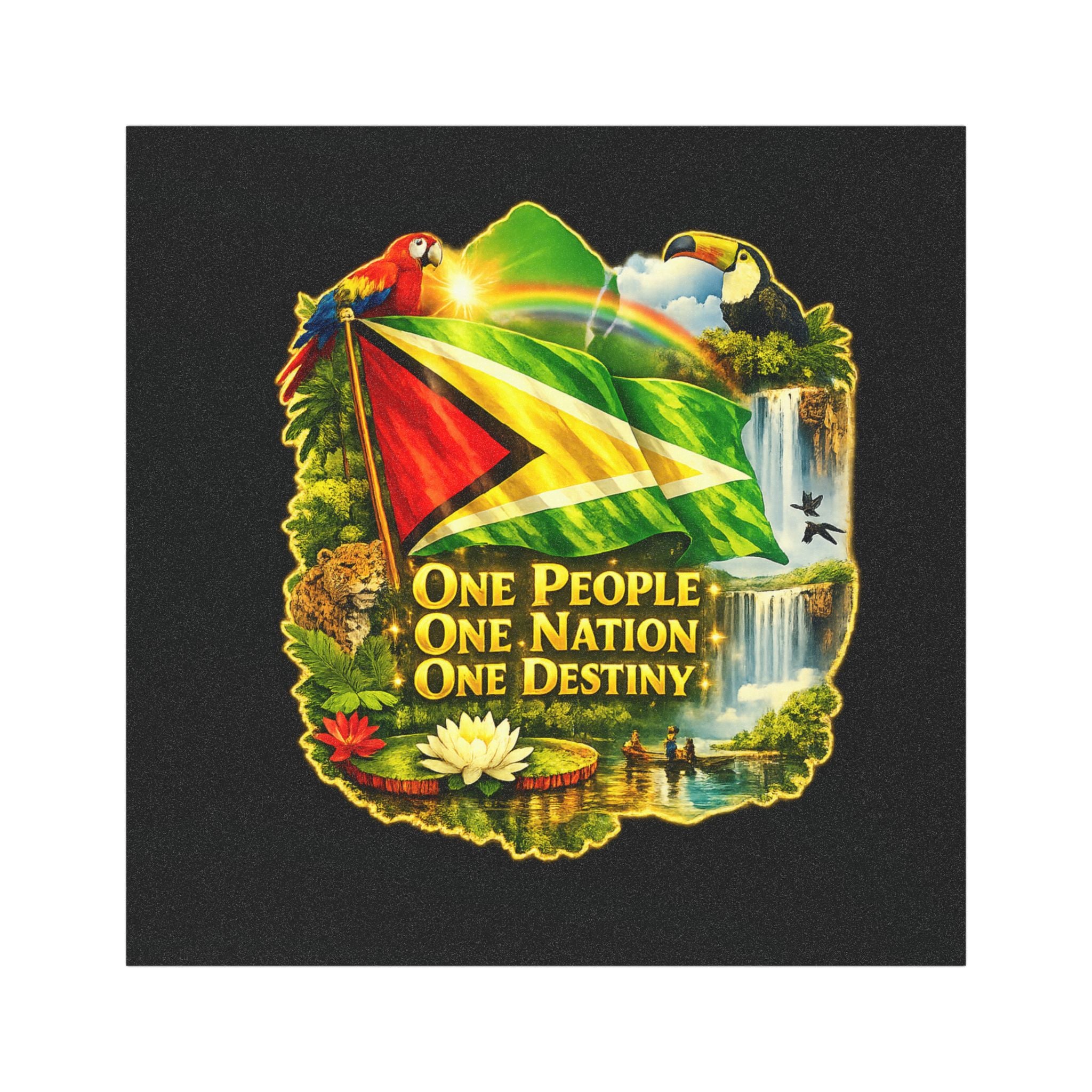 Car Magnet Guyana Magnet — "One People, One Nation, One Destiny" Patriotic Magnet