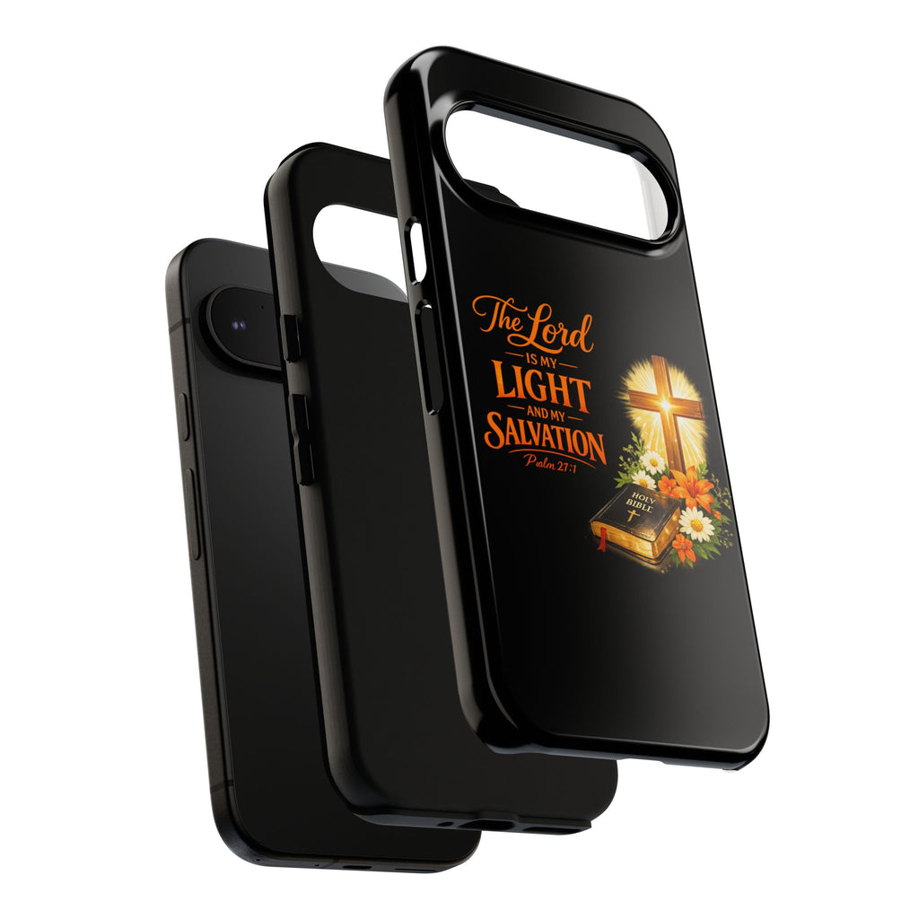 Christian Phone Case — "The Lord Is My Light and My Salvation" Bible Verse Design