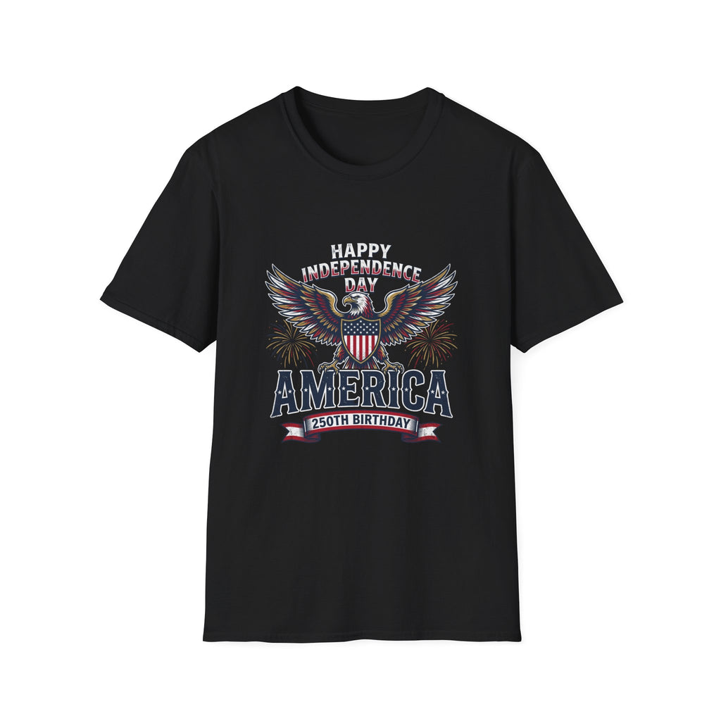 4th of July Independence Day Tee Eagle T-Shirt — "Happy Independence Day" USA Patriotic Tee