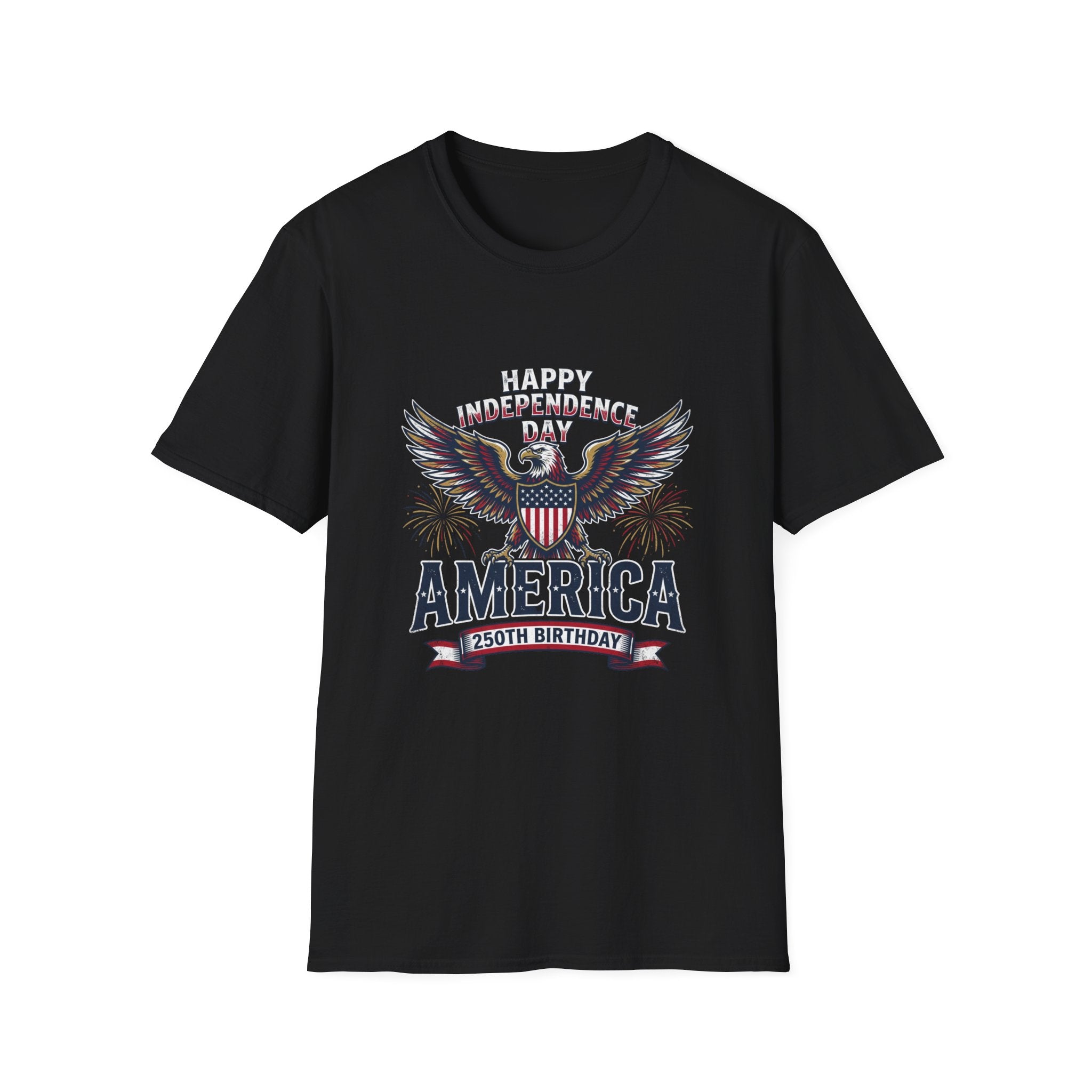 4th of July Independence Day Tee Eagle T-Shirt — "Happy Independence Day" USA Patriotic Tee