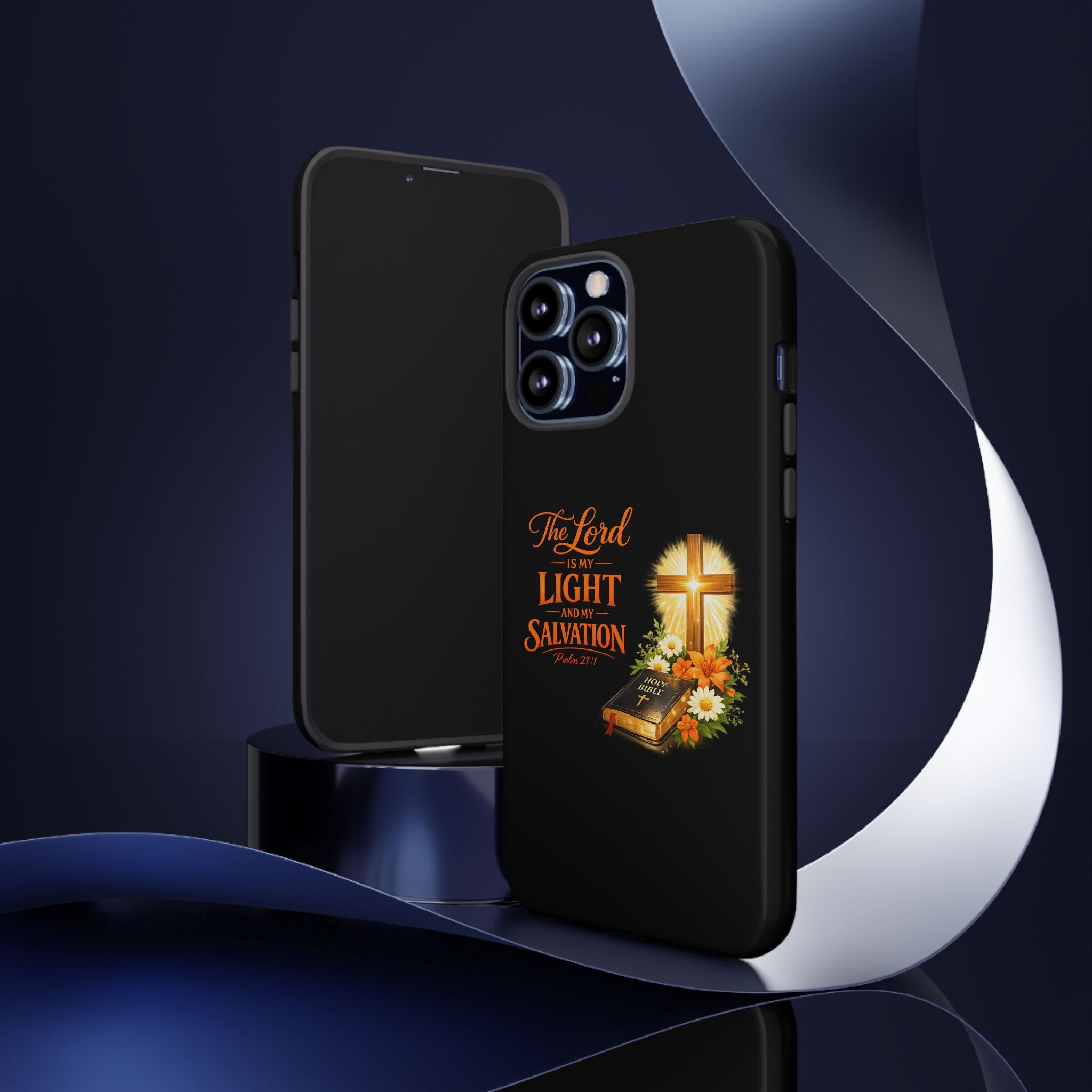 Christian Phone Case — "The Lord Is My Light and My Salvation" Bible Verse Design