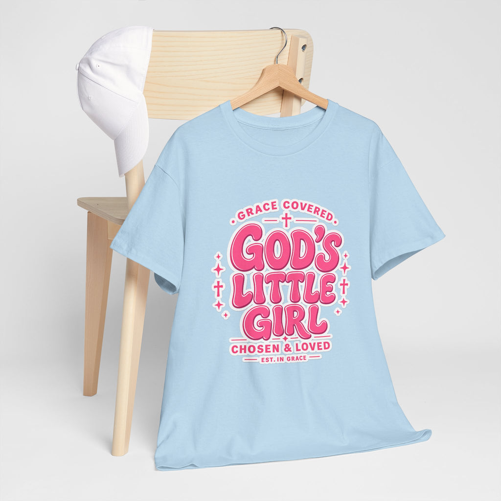 Faith T-Shirt God's Little Girl T-Shirt — Pink Faith Graphic Tee for Girls