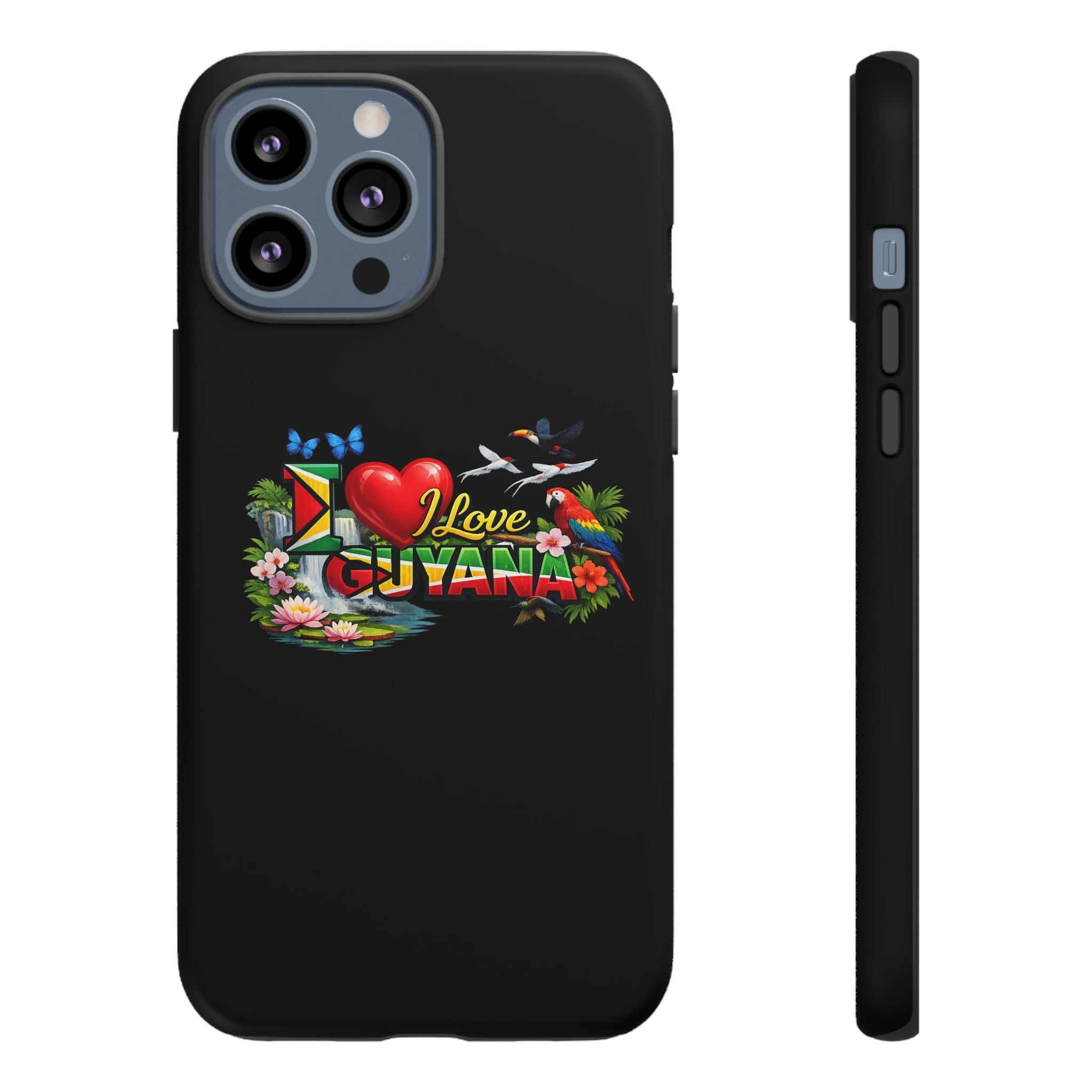 Phone case I Love Guyana Phone Case — Tough Protective Tropical Flag Design