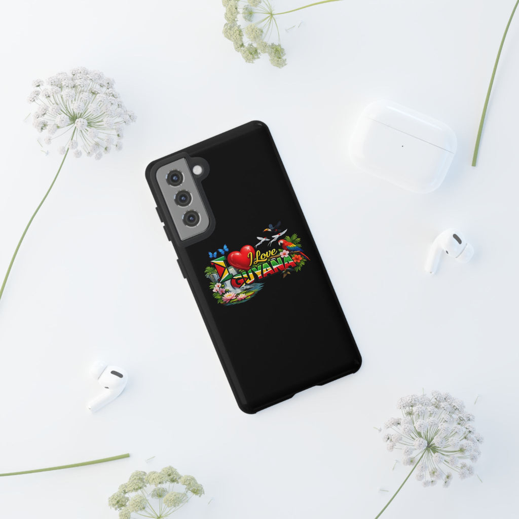 Phone case I Love Guyana Phone Case — Tough Protective Tropical Flag Design