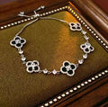 Adjustable Gold-Plated Shell Clover Bracelet
