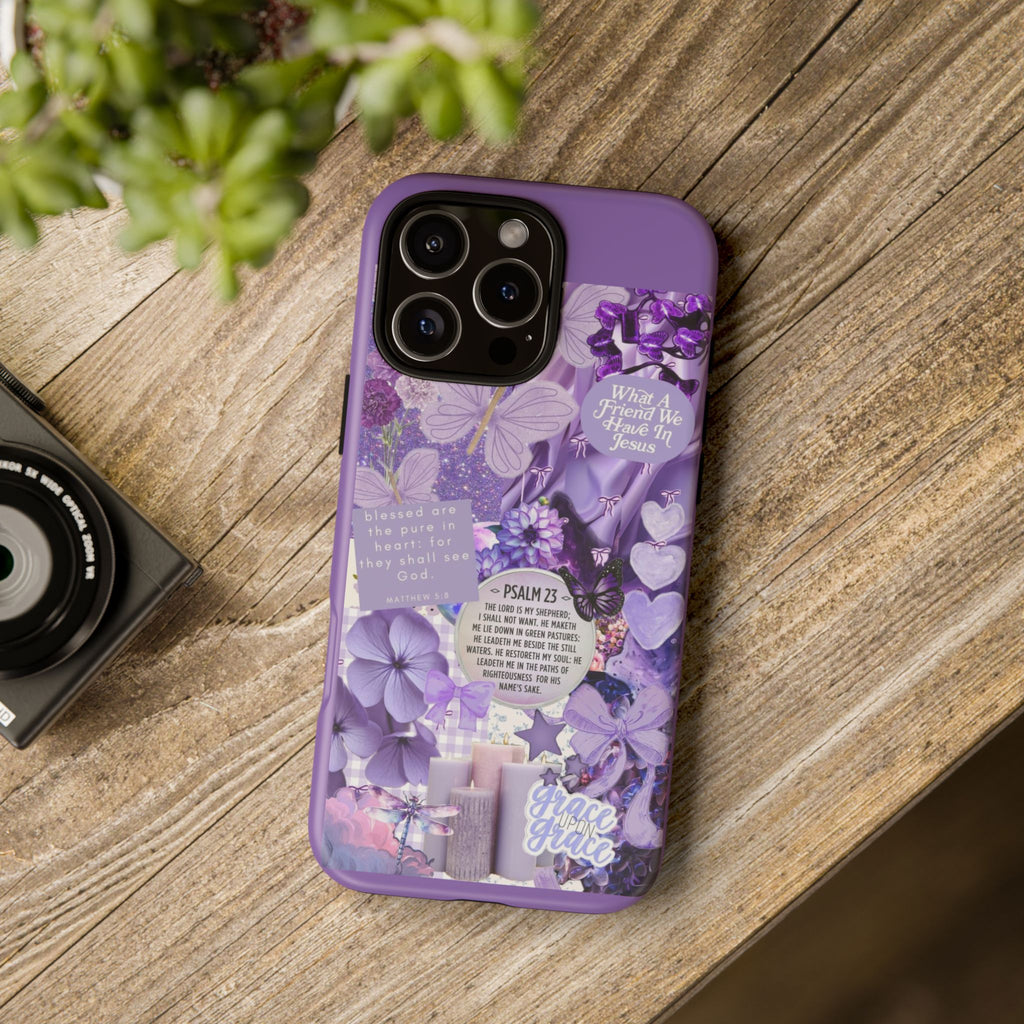 Bible Verse phone case - His Love Never Fails Psalm Phone Case — Floral Christian Scripture iPhone Cover