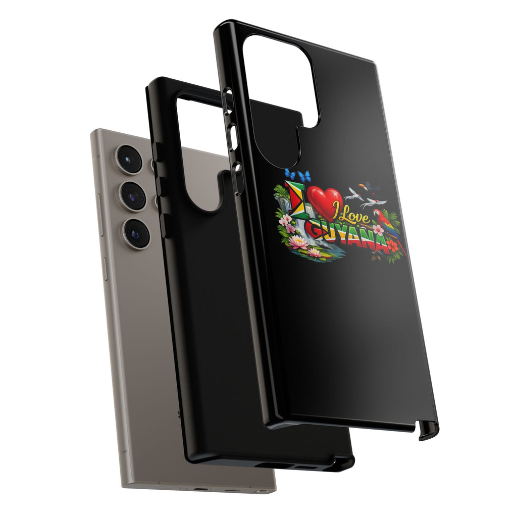 Phone case I Love Guyana Phone Case — Tough Protective Tropical Flag Design