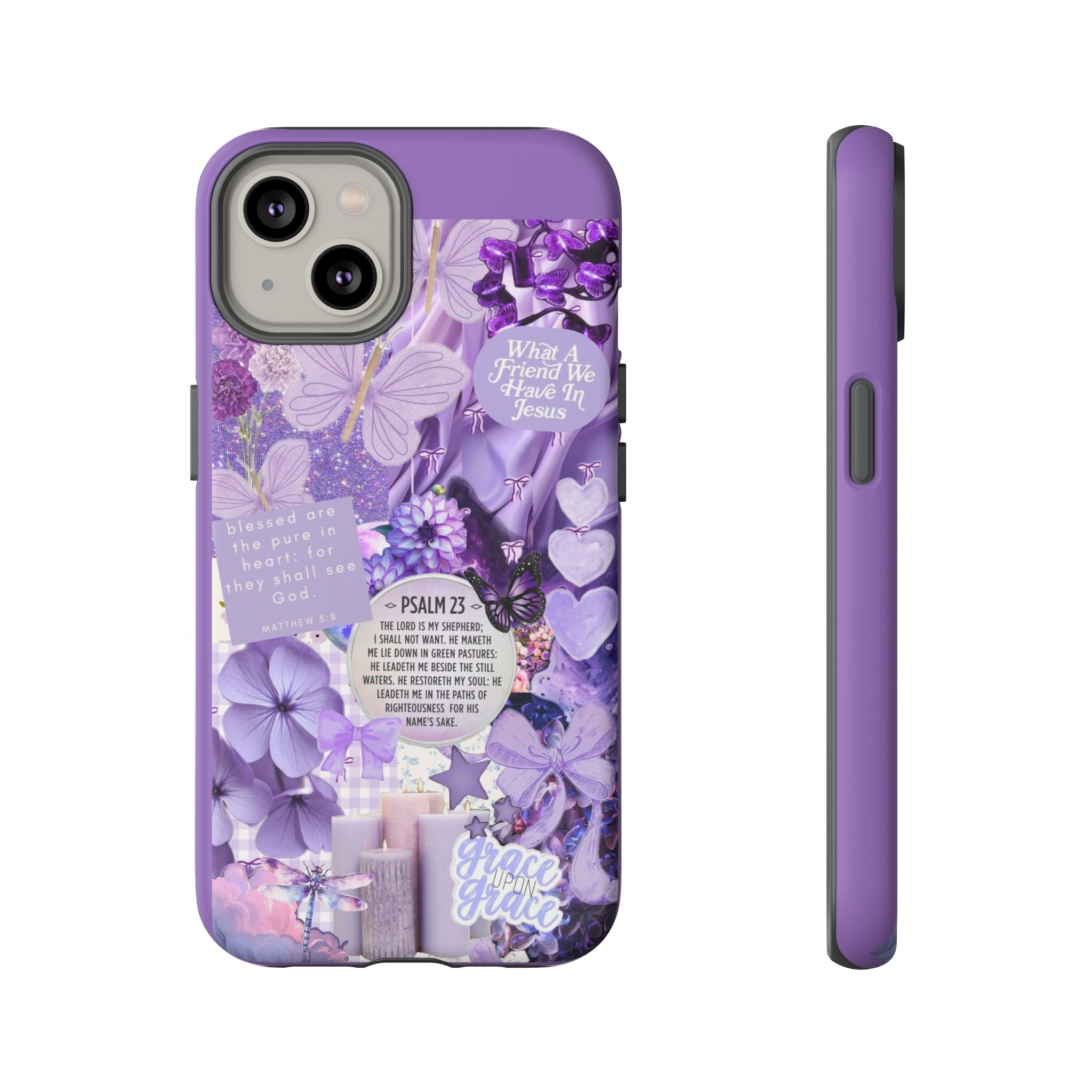 Bible Verse phone case - His Love Never Fails Psalm Phone Case — Floral Christian Scripture iPhone Cover