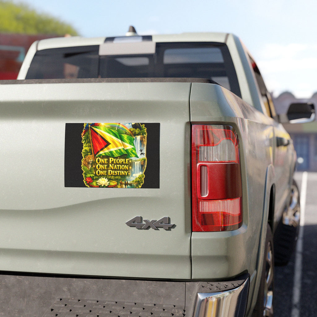 Car Magnet Guyana Magnet — "One People, One Nation, One Destiny" Patriotic Magnet