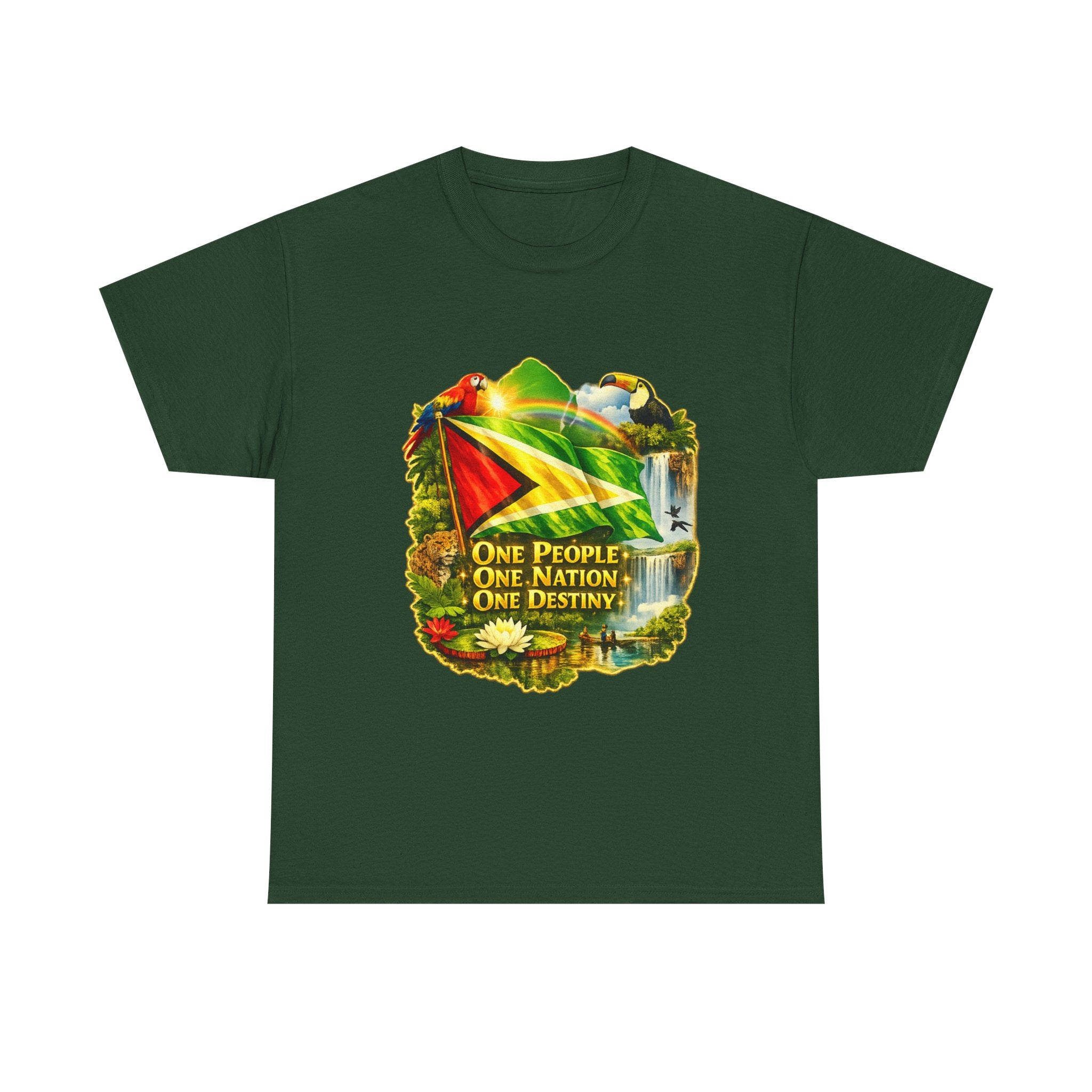 Guyana Flag T-Shirt  unisex – "One People, One Nation, One Destiny" Patriotic Tee
