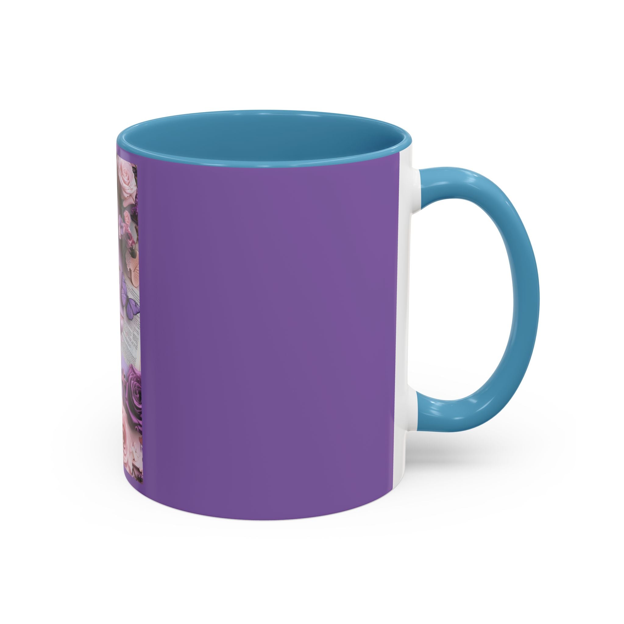 Coffee Mug — Floral Psalm Accent Mug (11/15 oz)