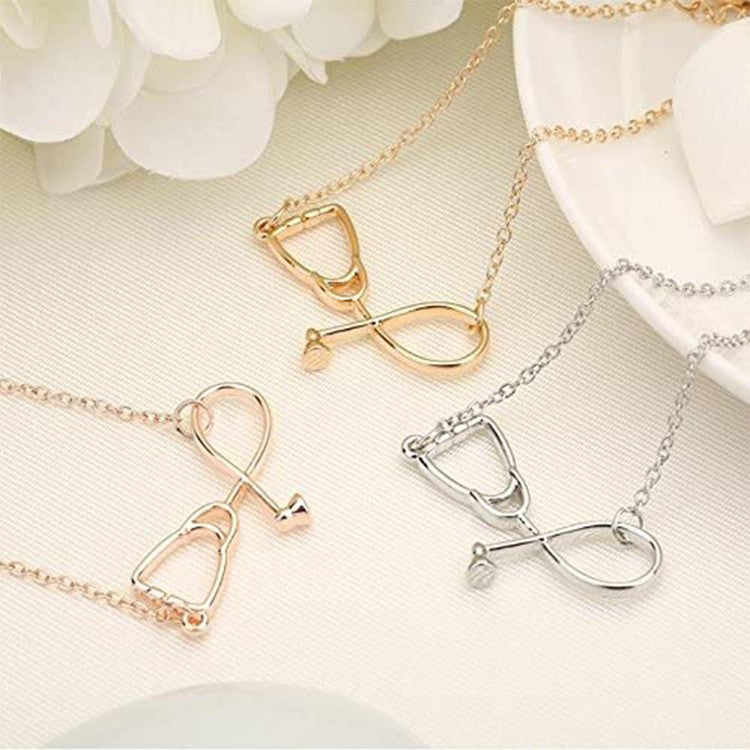 Heart Shaped Stethoscope Necklace