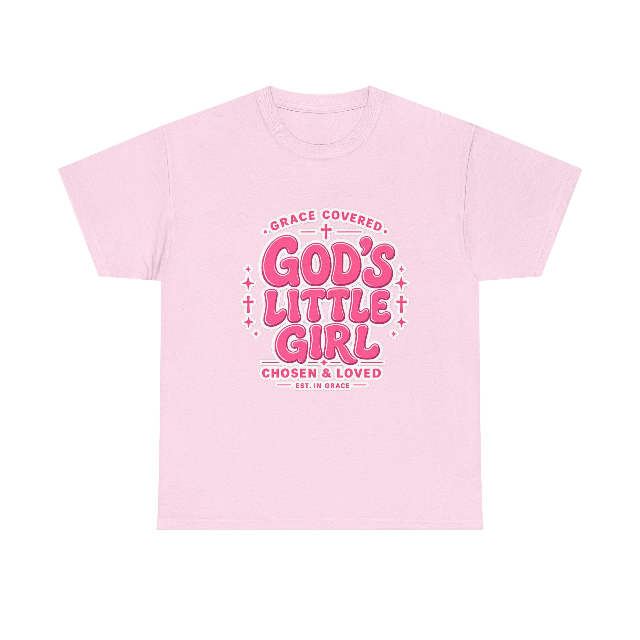 Faith T-Shirt God's Little Girl T-Shirt — Pink Faith Graphic Tee for Girls