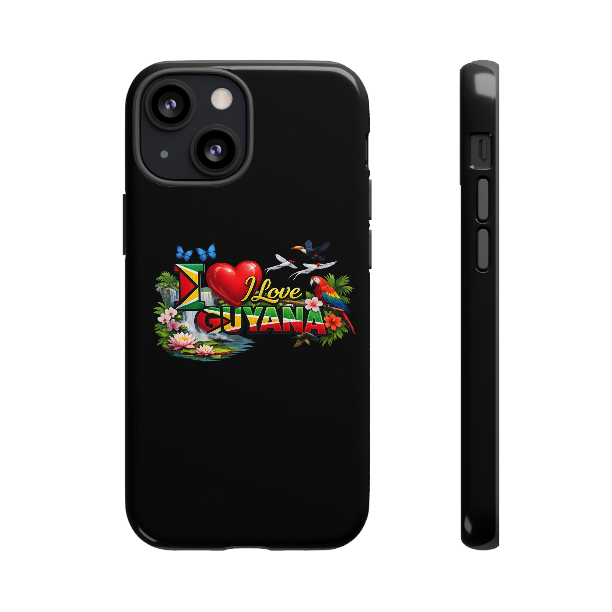 Phone case I Love Guyana Phone Case — Tough Protective Tropical Flag Design