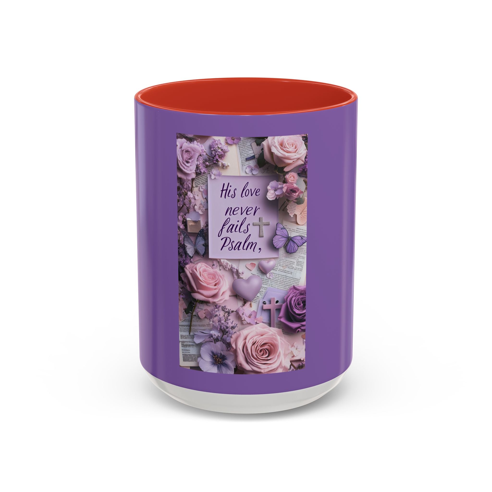 Coffee Mug — Floral Psalm Accent Mug (11/15 oz)