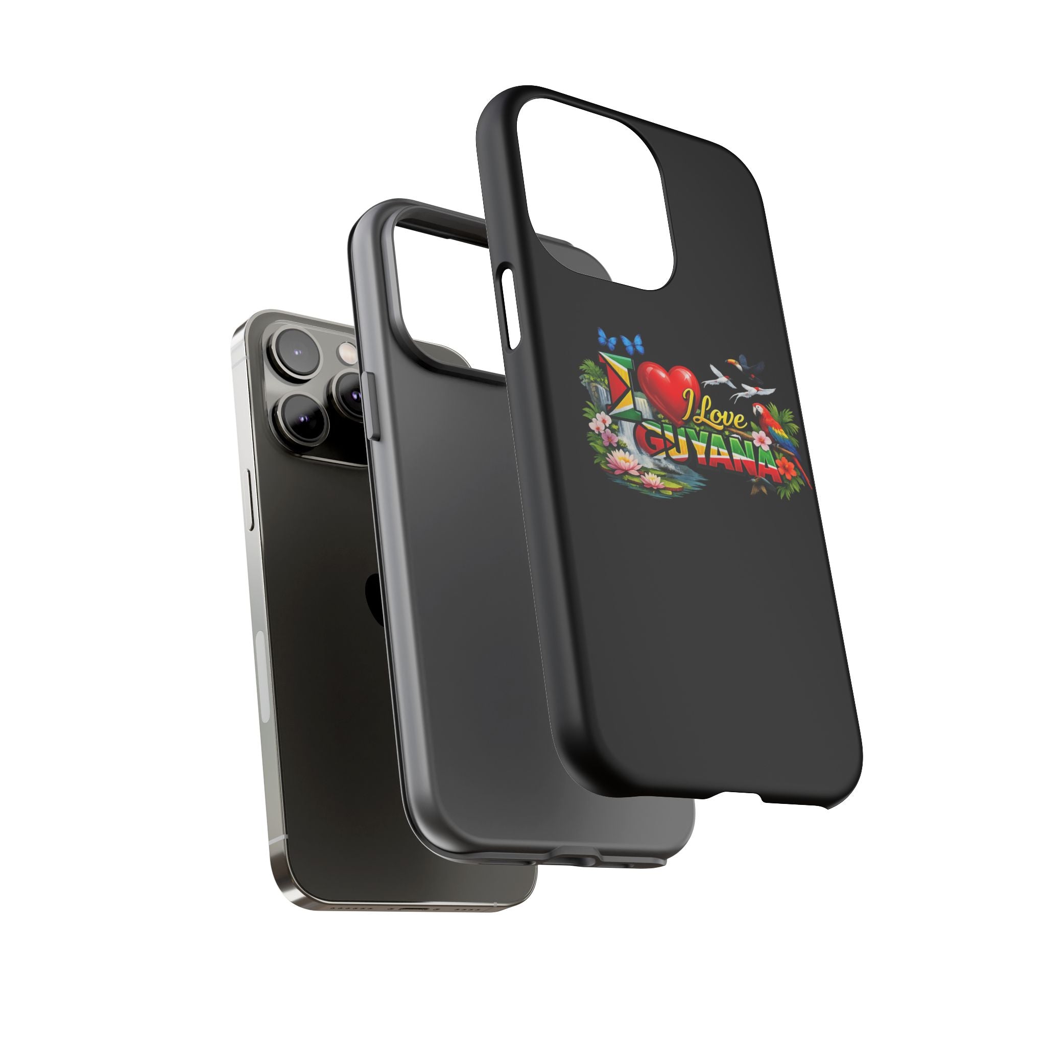 Phone case I Love Guyana Phone Case — Tough Protective Tropical Flag Design