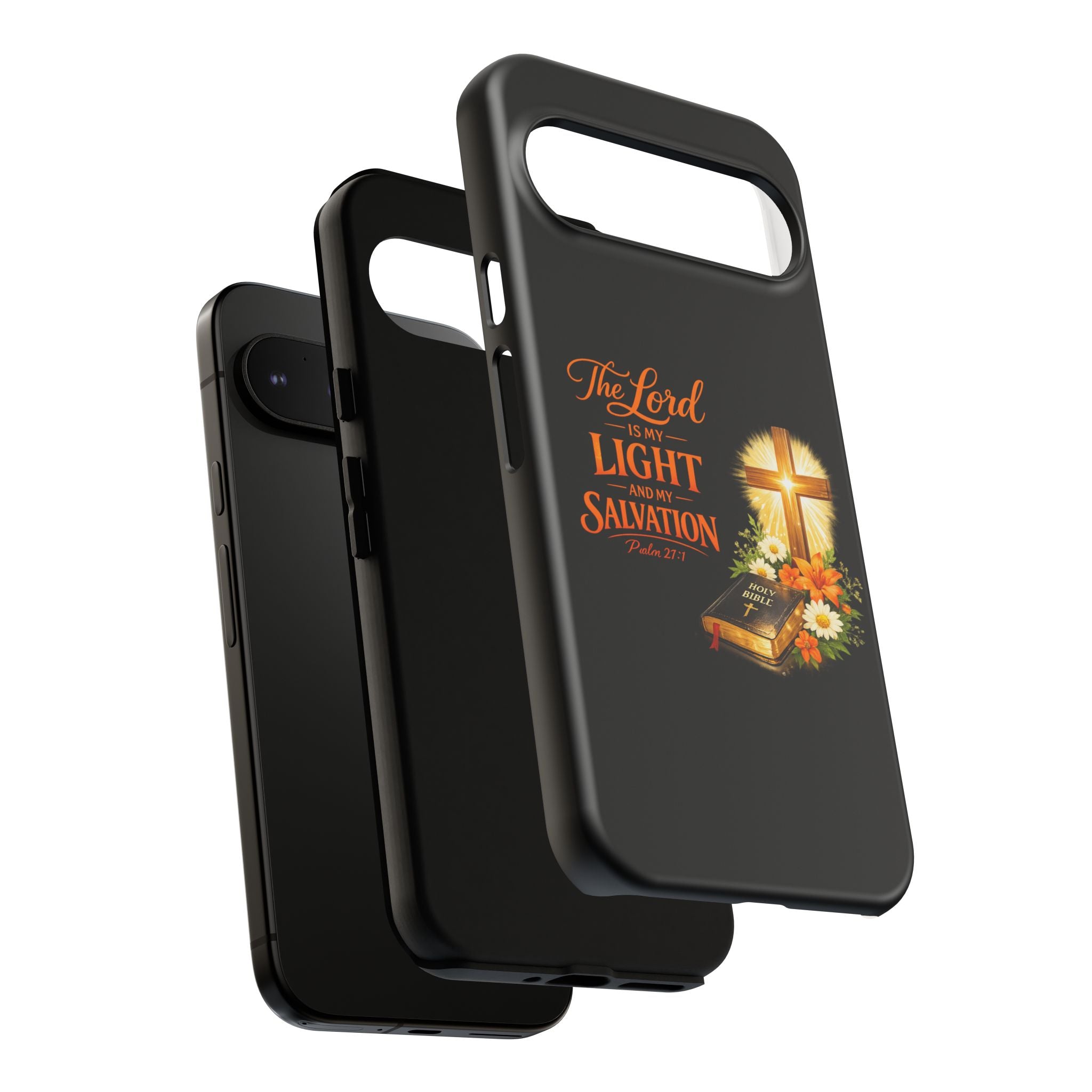 Christian Phone Case — "The Lord Is My Light and My Salvation" Bible Verse Design