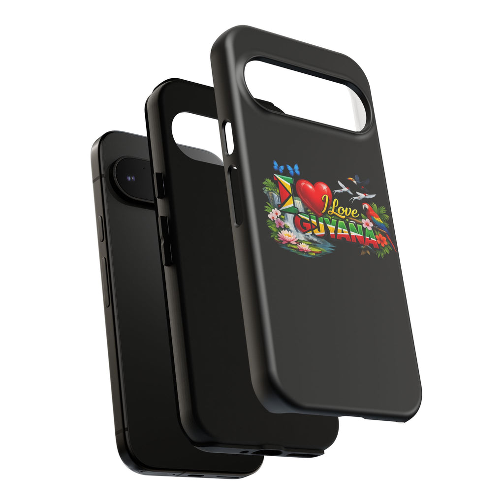 Phone case I Love Guyana Phone Case — Tough Protective Tropical Flag Design