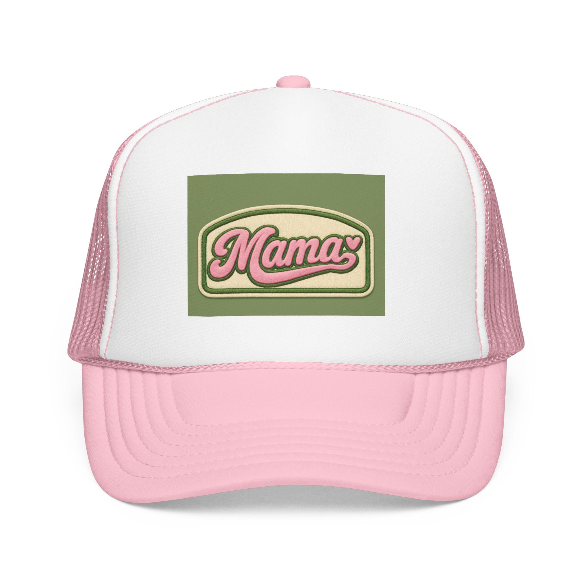 Mama  Hat — Vintage Script Foam Cap for Moms
