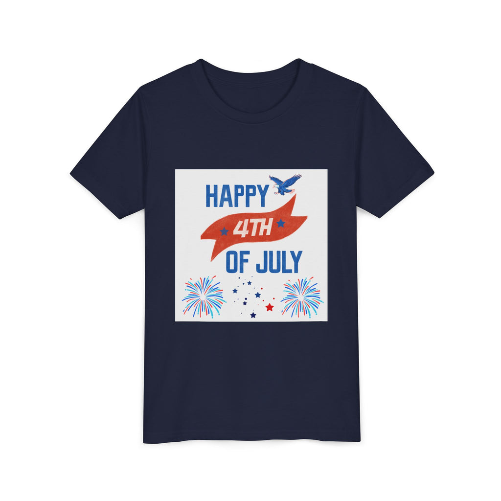 Happy 4th of July Youth Tee | Fireworks Patriotic Shirt