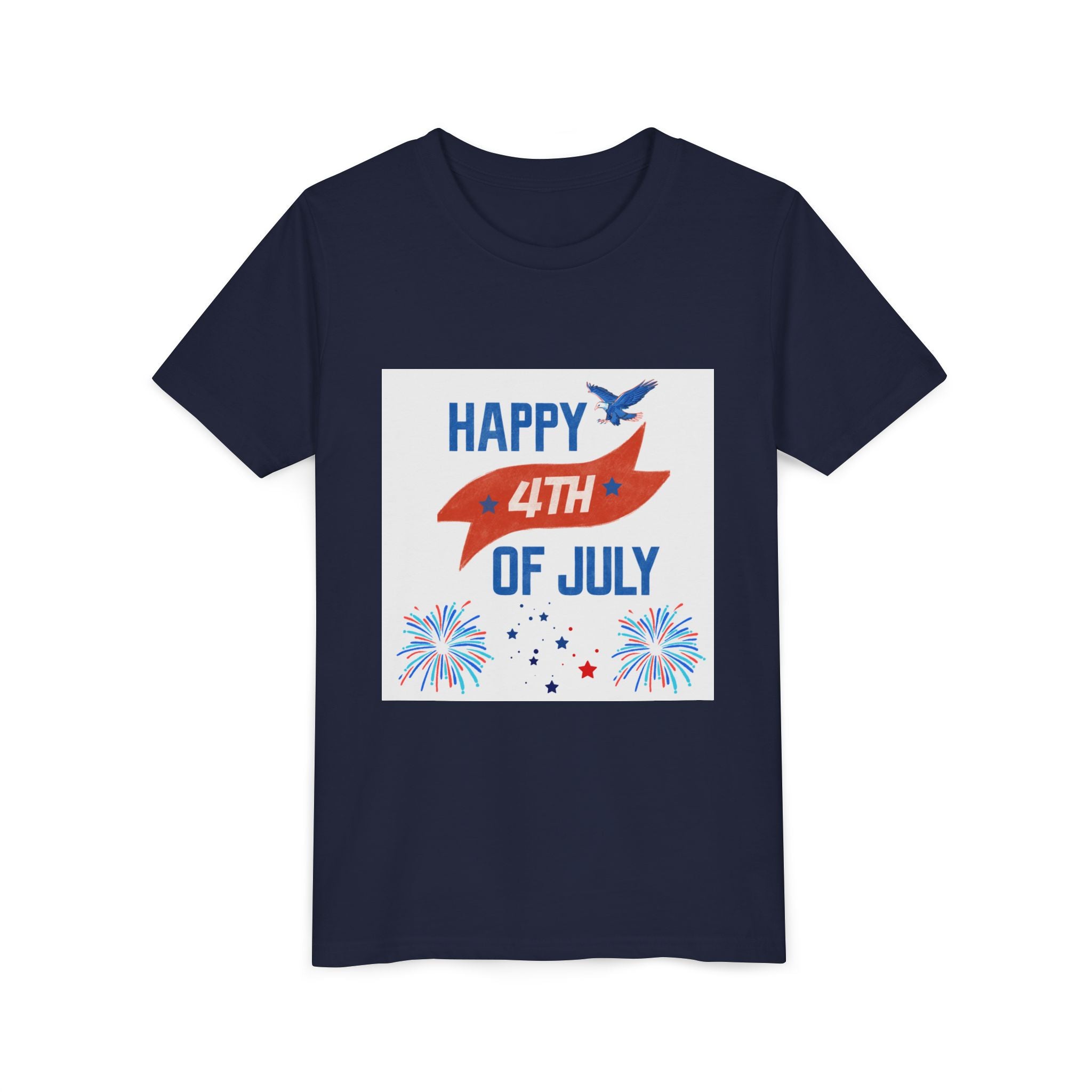 Happy 4th of July Youth Tee | Fireworks Patriotic Shirt
