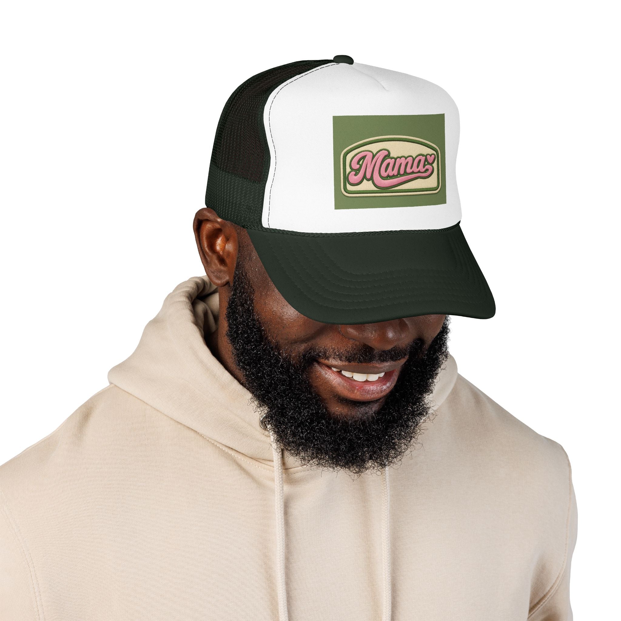 Mama  Hat — Vintage Script Foam Cap for Moms