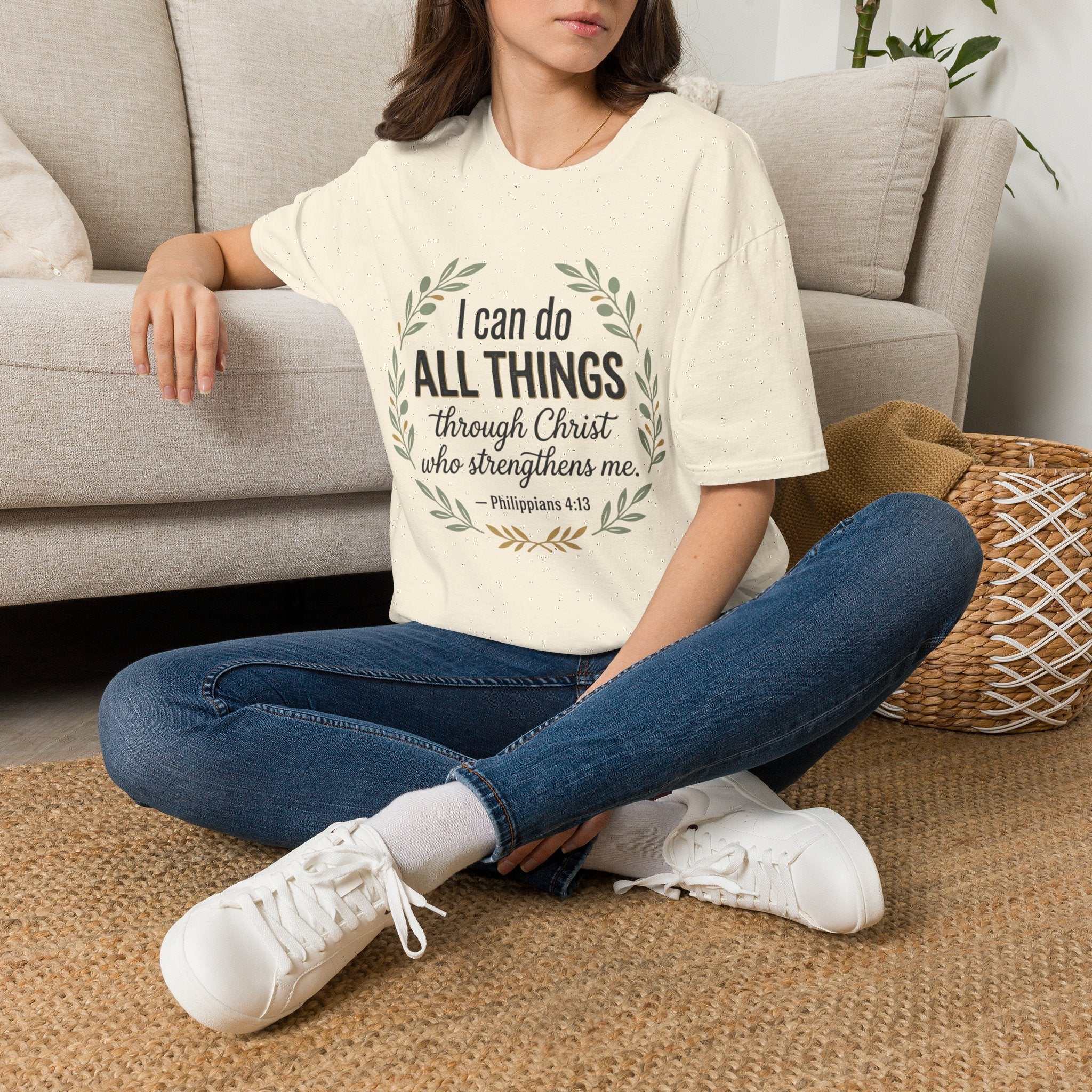 Bible Verses Inspired Tee Shirt — Inspirational Faith Tee with Scripture Text