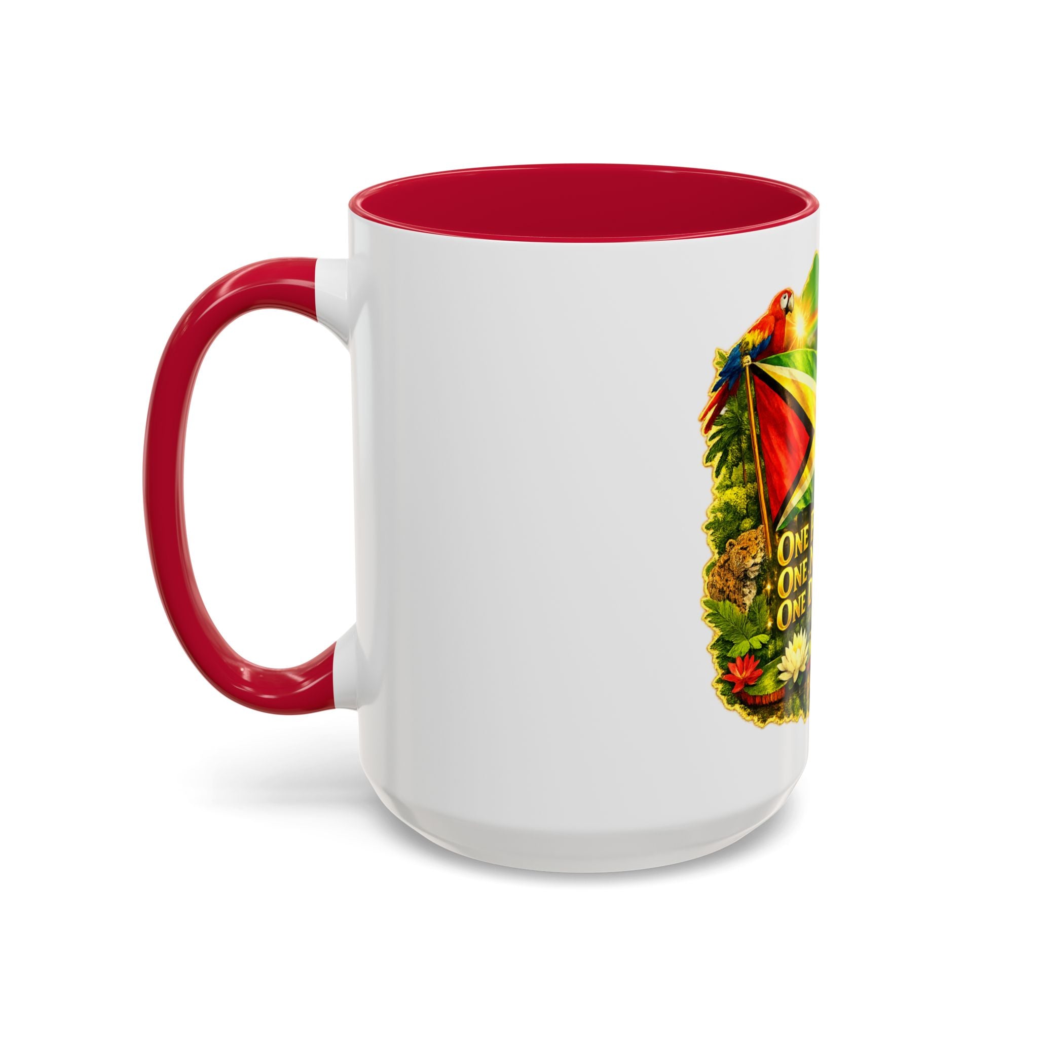 Coffee Mug souvenir that represents Guyana – "One People, One Nation, One Destiny" 11oz/15oz