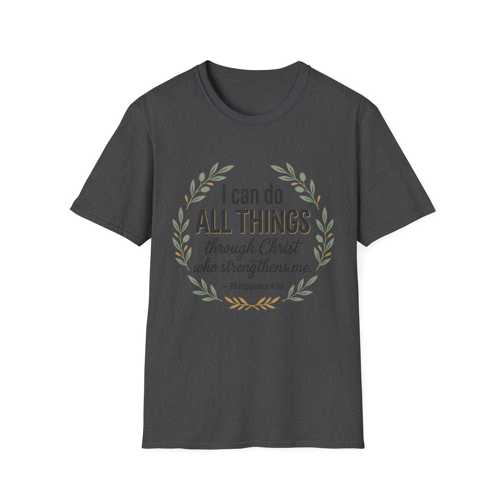 Bible Verses Inspired Tee Shirt — Inspirational Faith Tee with Scripture Text