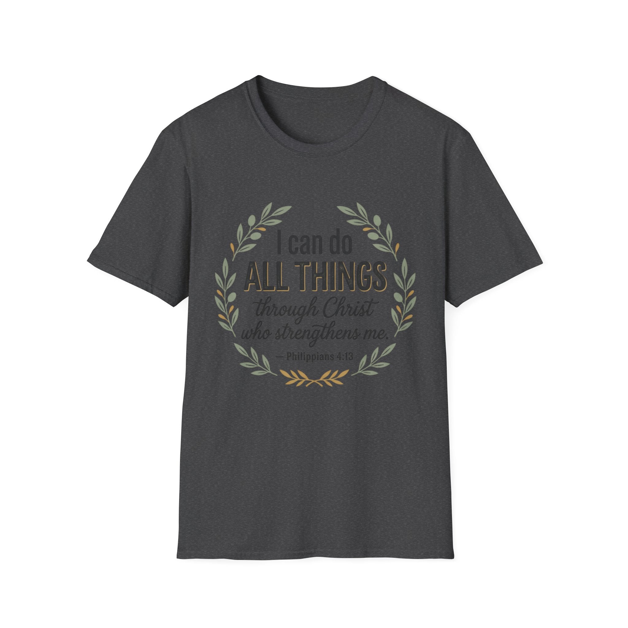 Bible Verses Inspired Tee Shirt — Inspirational Faith Tee with Scripture Text