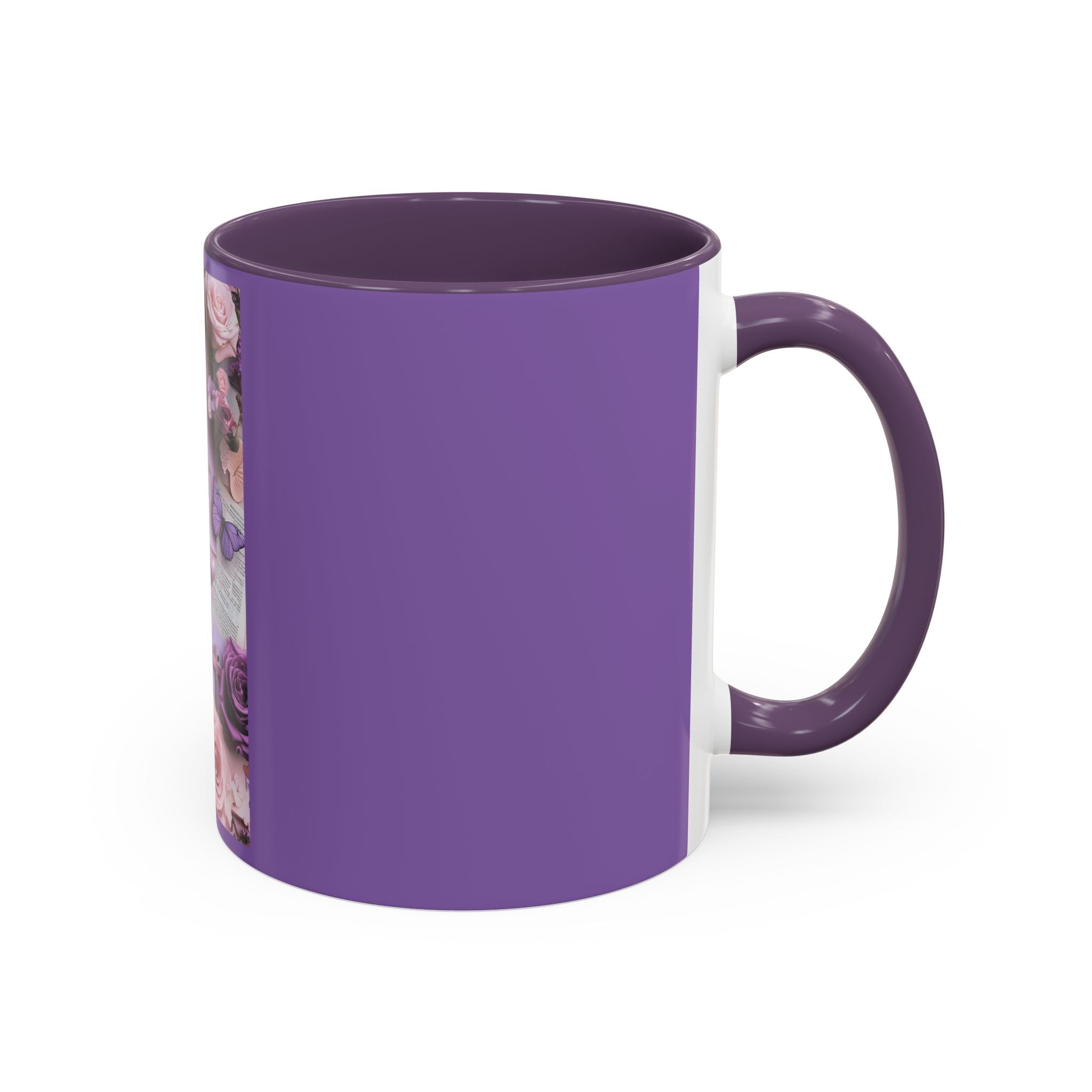 Coffee Mug — Floral Psalm Accent Mug (11/15 oz)