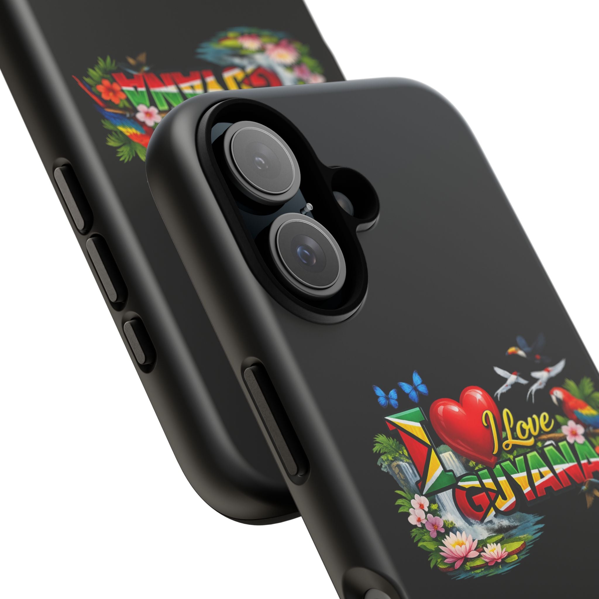 Phone case I Love Guyana Phone Case — Tough Protective Tropical Flag Design
