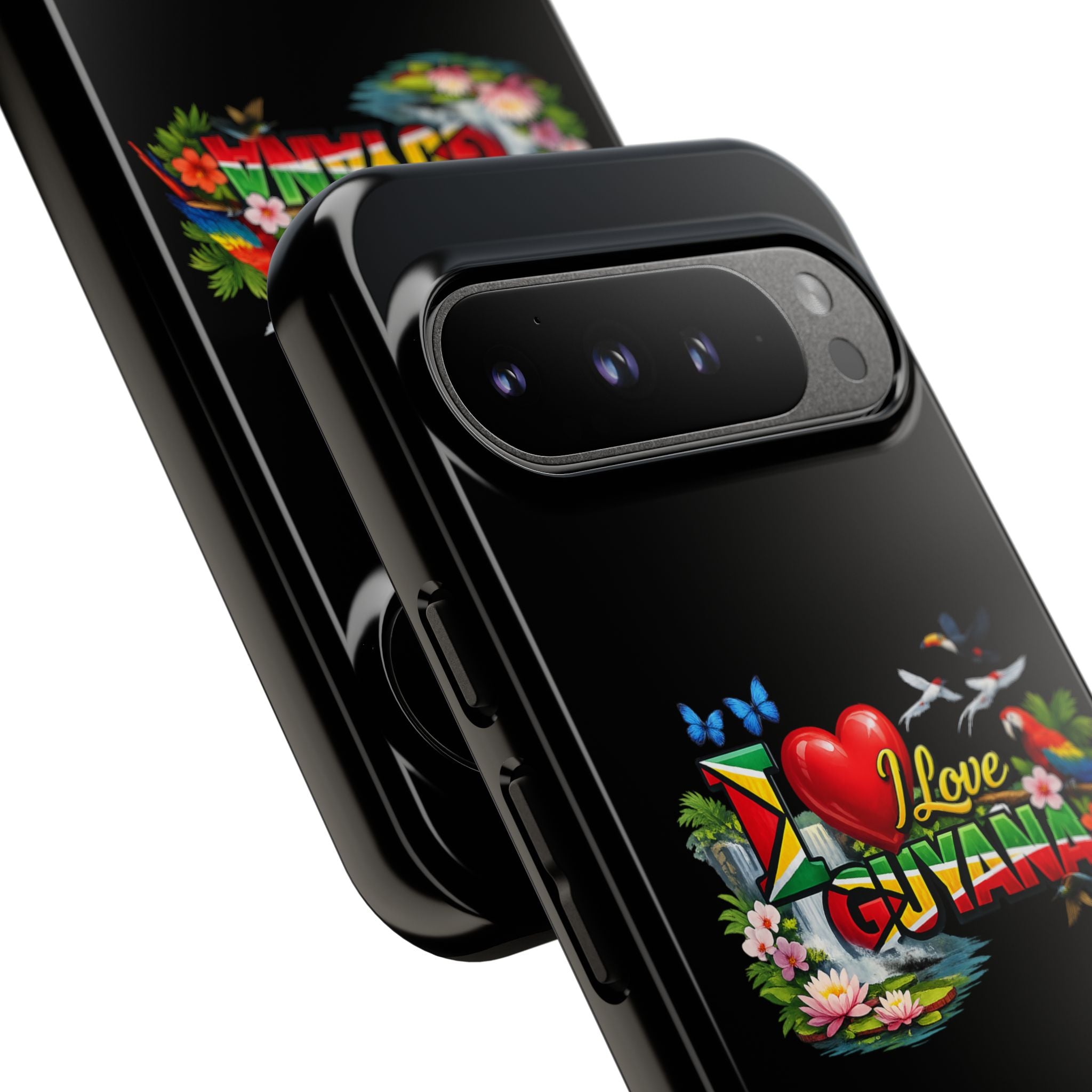 Phone case I Love Guyana Phone Case — Tough Protective Tropical Flag Design