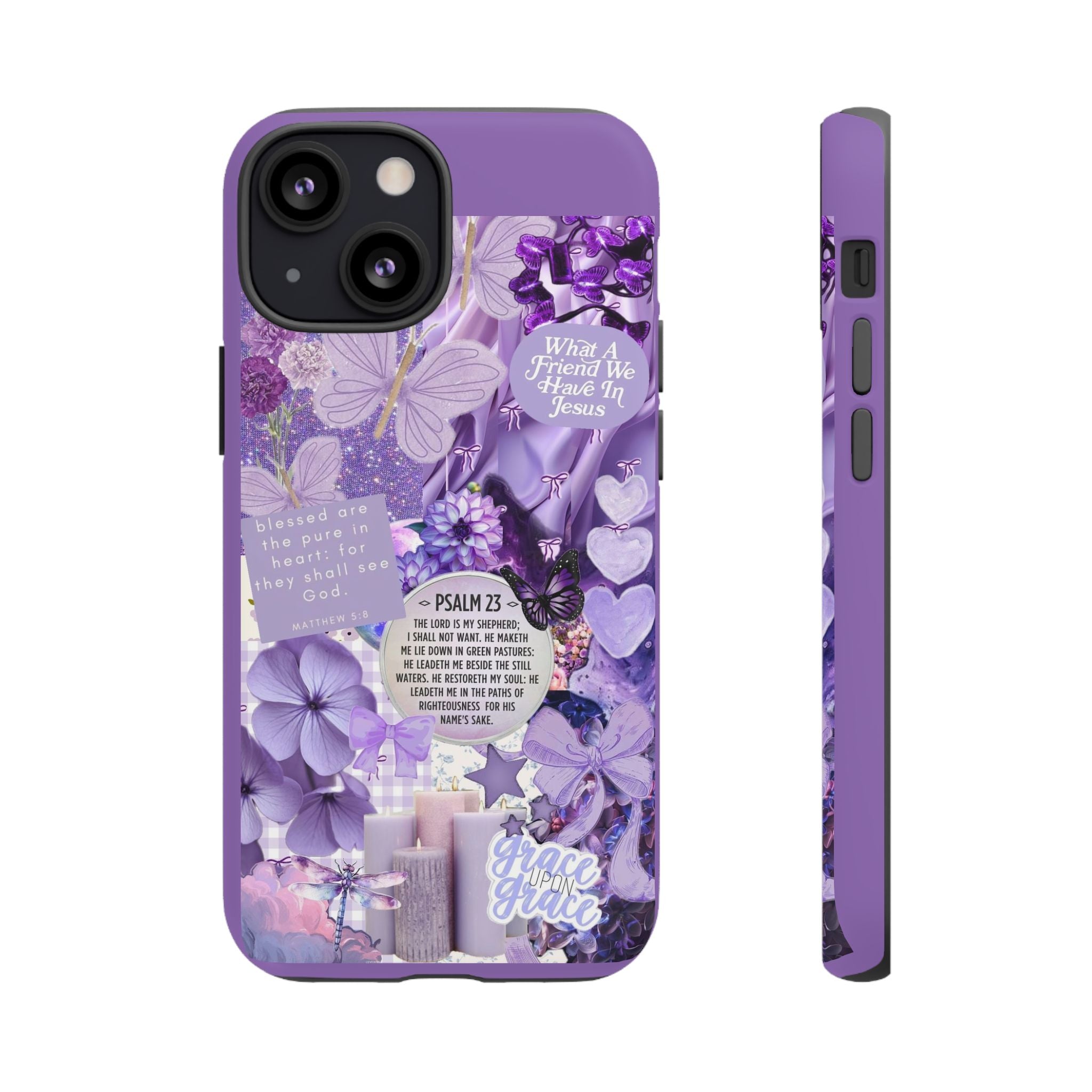 Bible Verse phone case - His Love Never Fails Psalm Phone Case — Floral Christian Scripture iPhone Cover