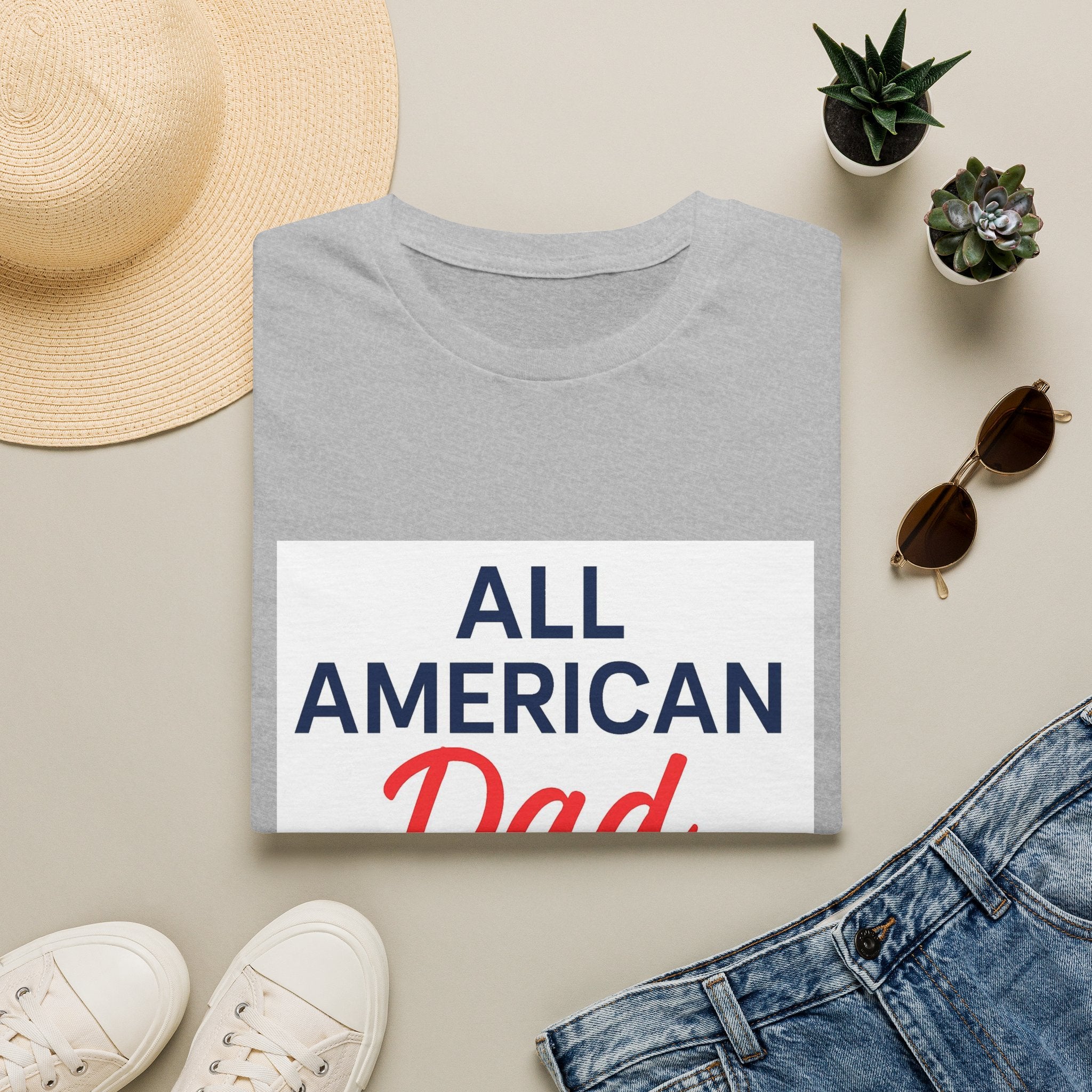All American Dad T-Shirt — Patriotic Father's Day Tee