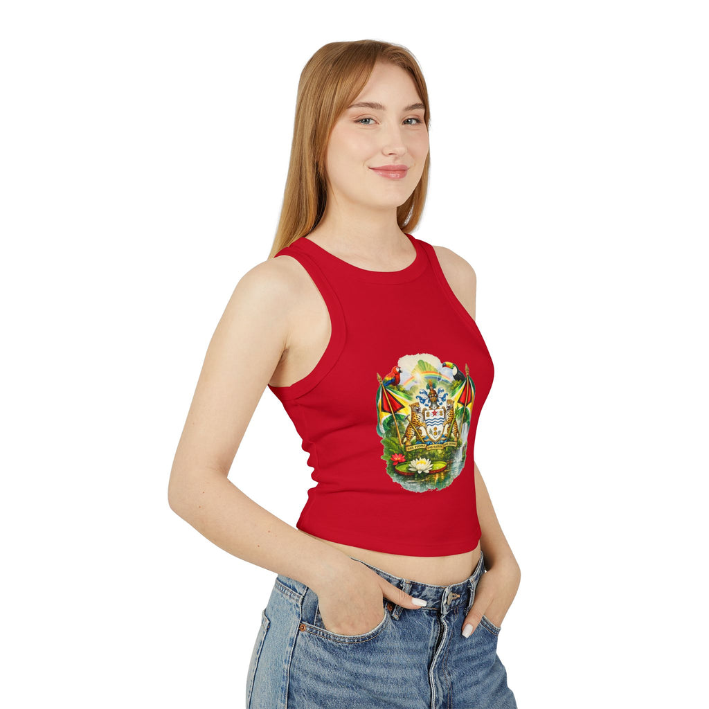 Tank Top — Tropical Crest Graphic Crop Tank