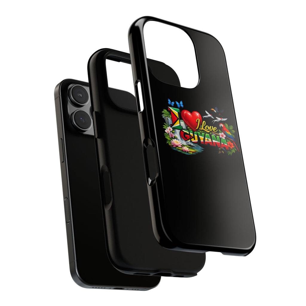 Phone case I Love Guyana Phone Case — Tough Protective Tropical Flag Design