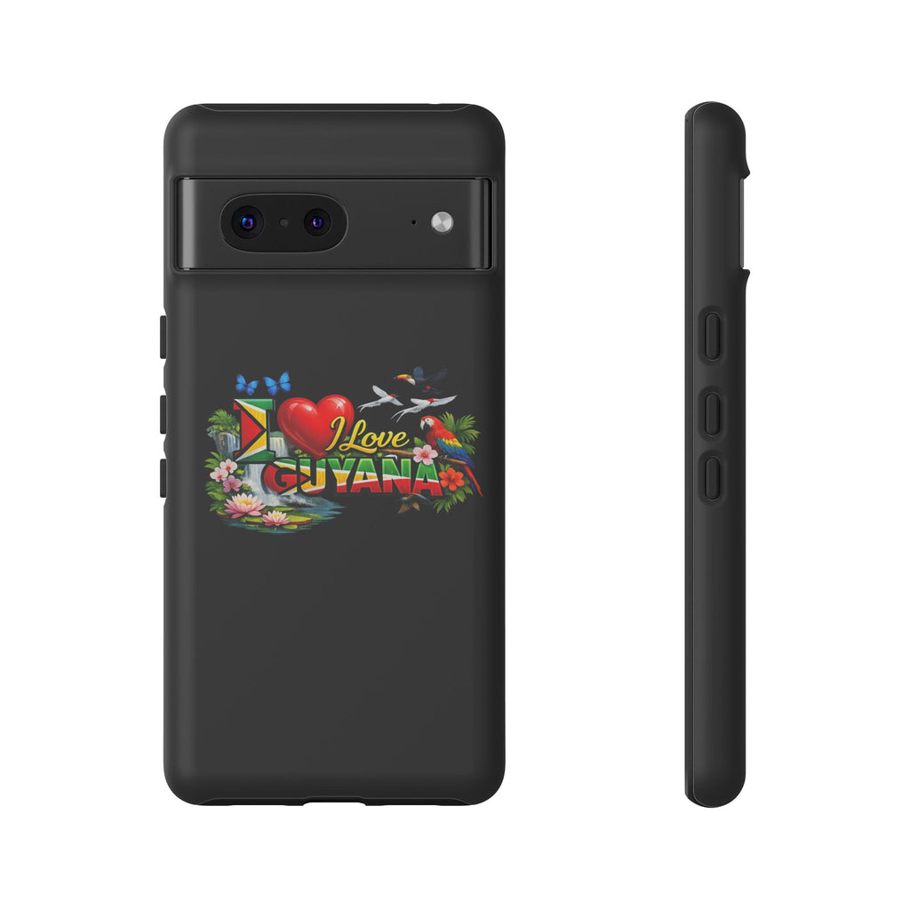 Phone case I Love Guyana Phone Case — Tough Protective Tropical Flag Design