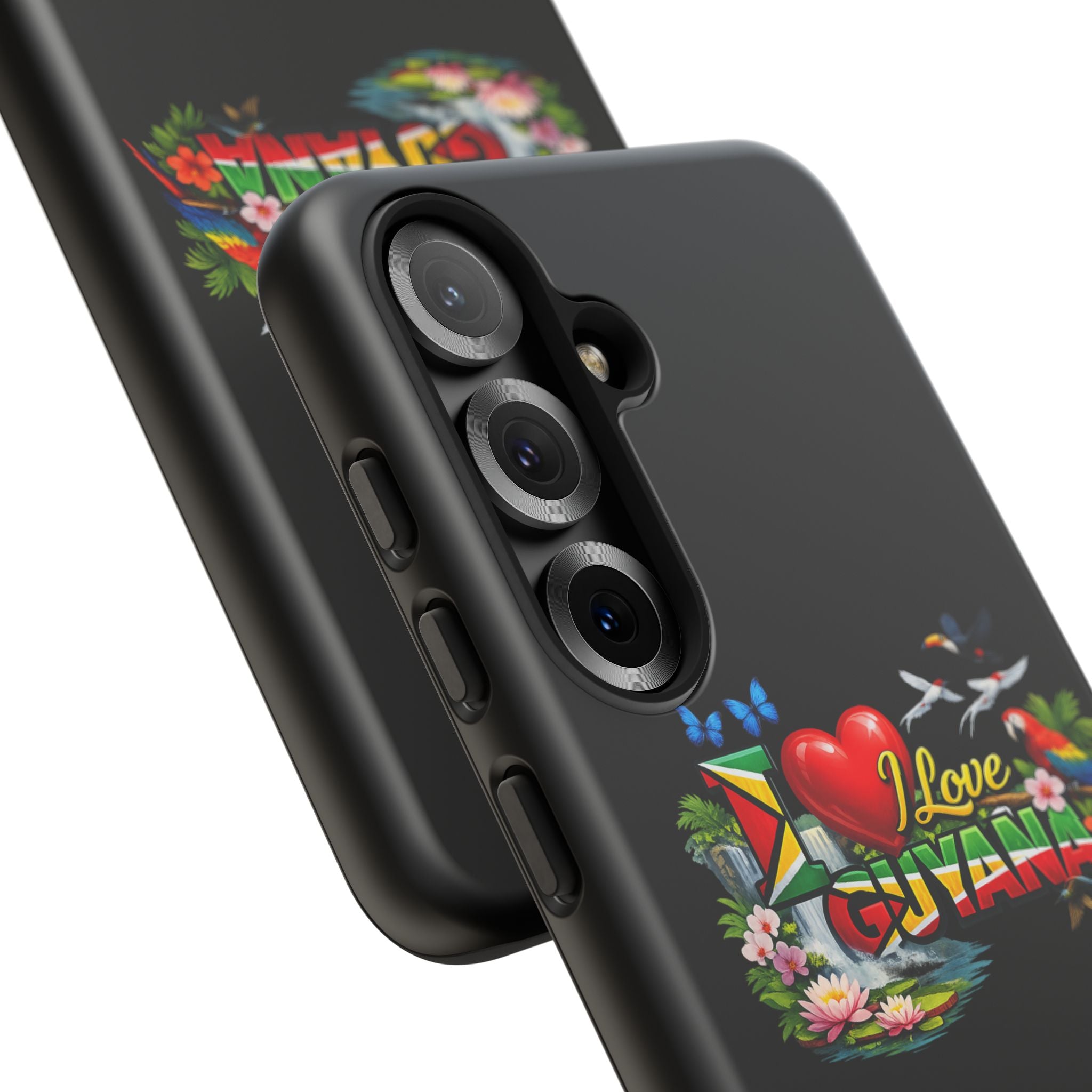 Phone case I Love Guyana Phone Case — Tough Protective Tropical Flag Design