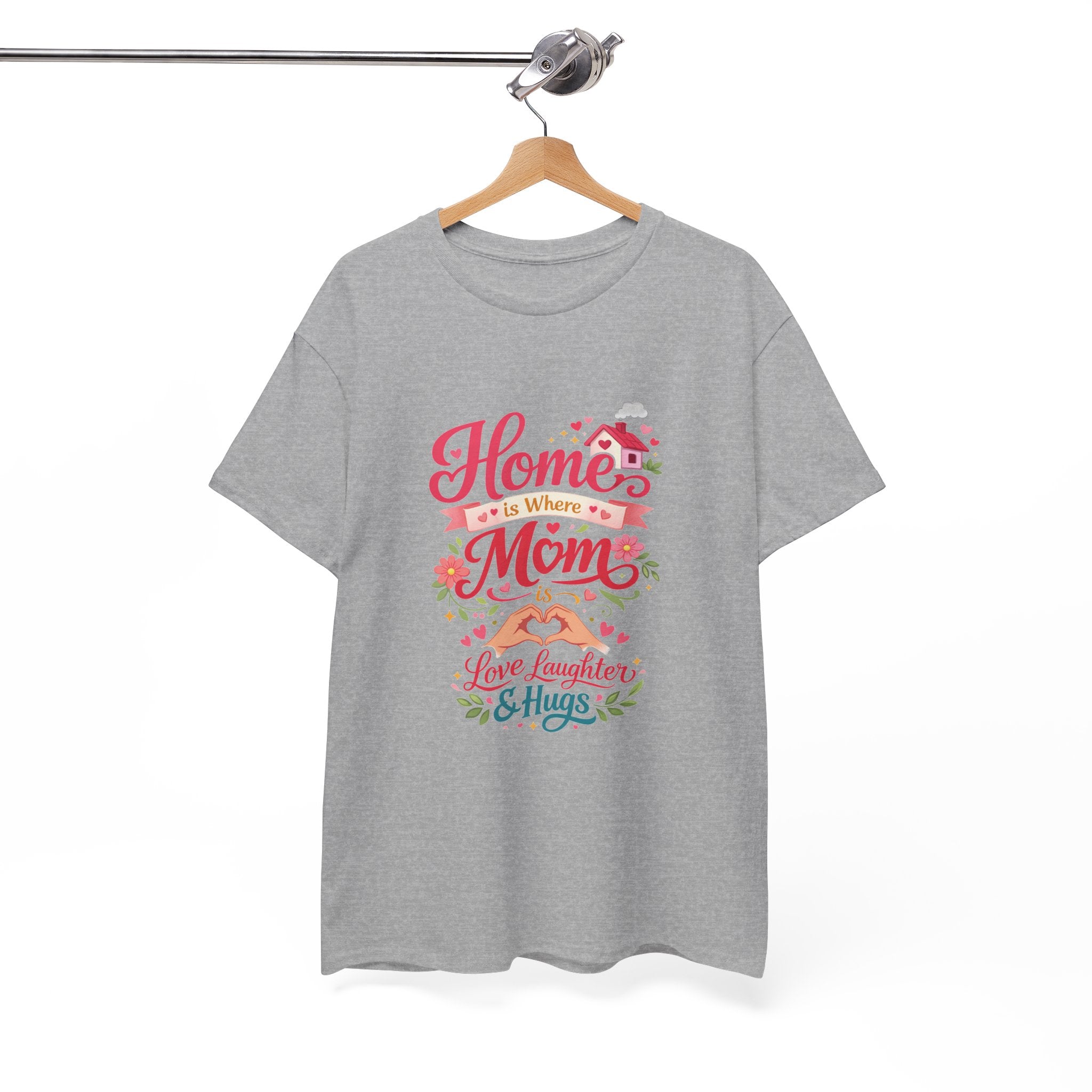 Mom Home T‑Shirt — “Home Is Where Mom Is” Floral Mother’s Day Tee