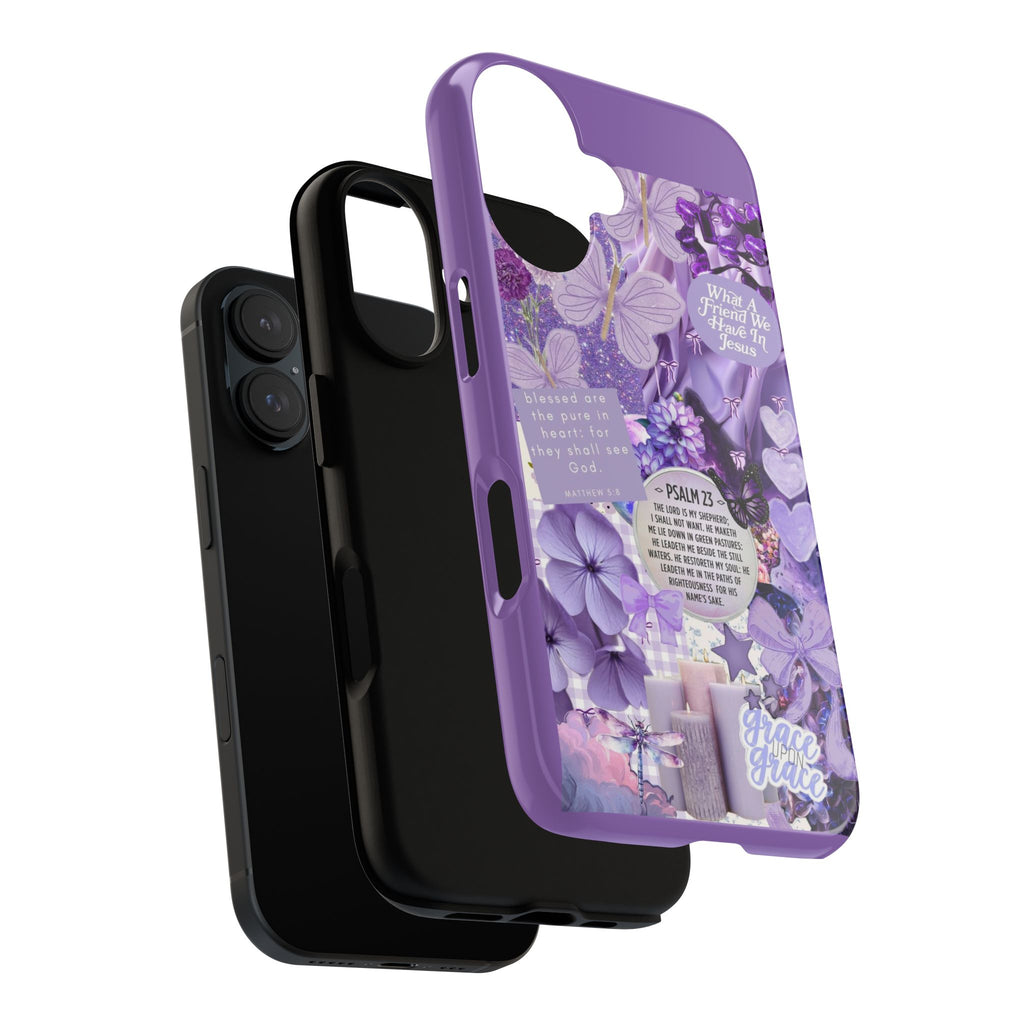 Bible Verse phone case - His Love Never Fails Psalm Phone Case — Floral Christian Scripture iPhone Cover
