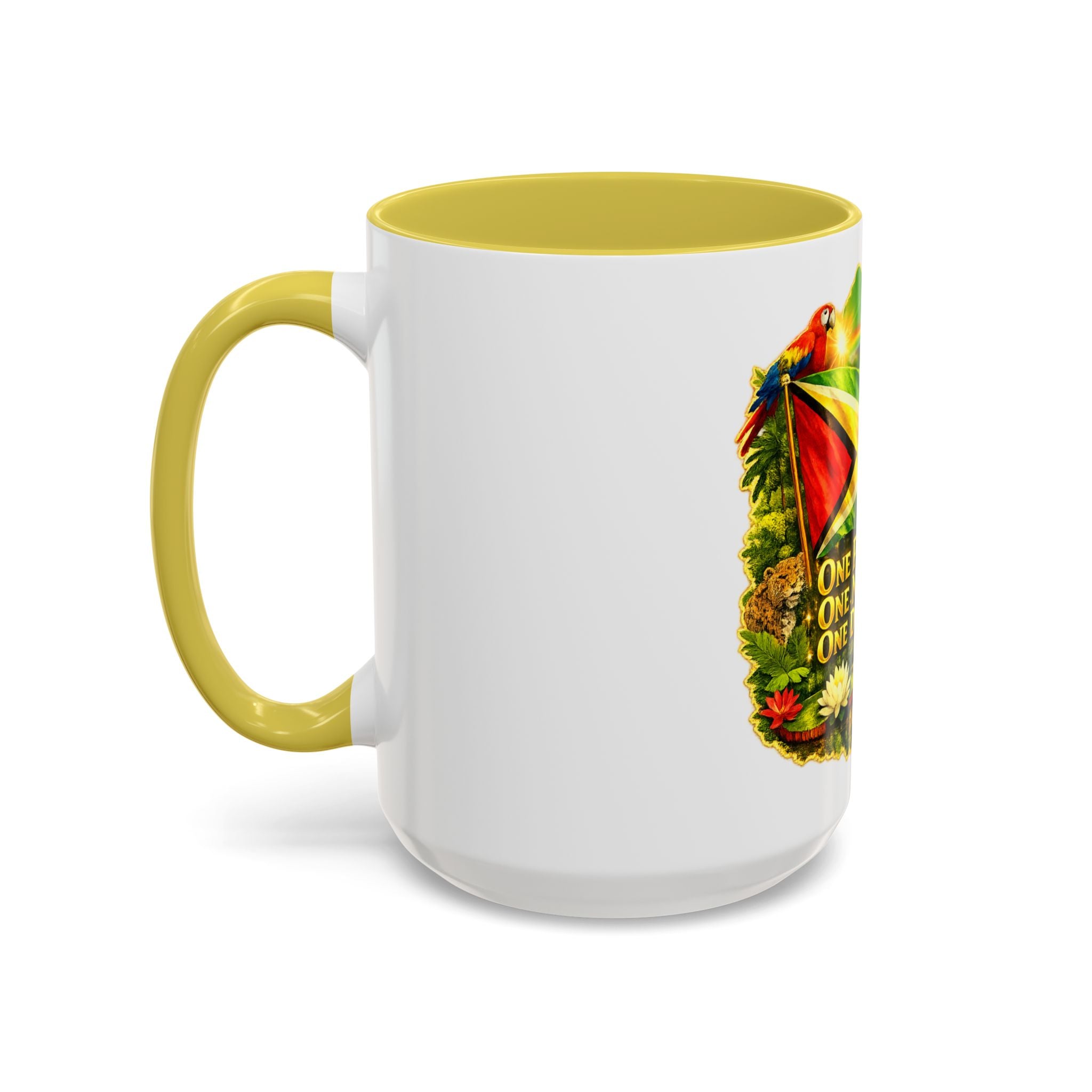 Coffee Mug souvenir that represents Guyana – "One People, One Nation, One Destiny" 11oz/15oz