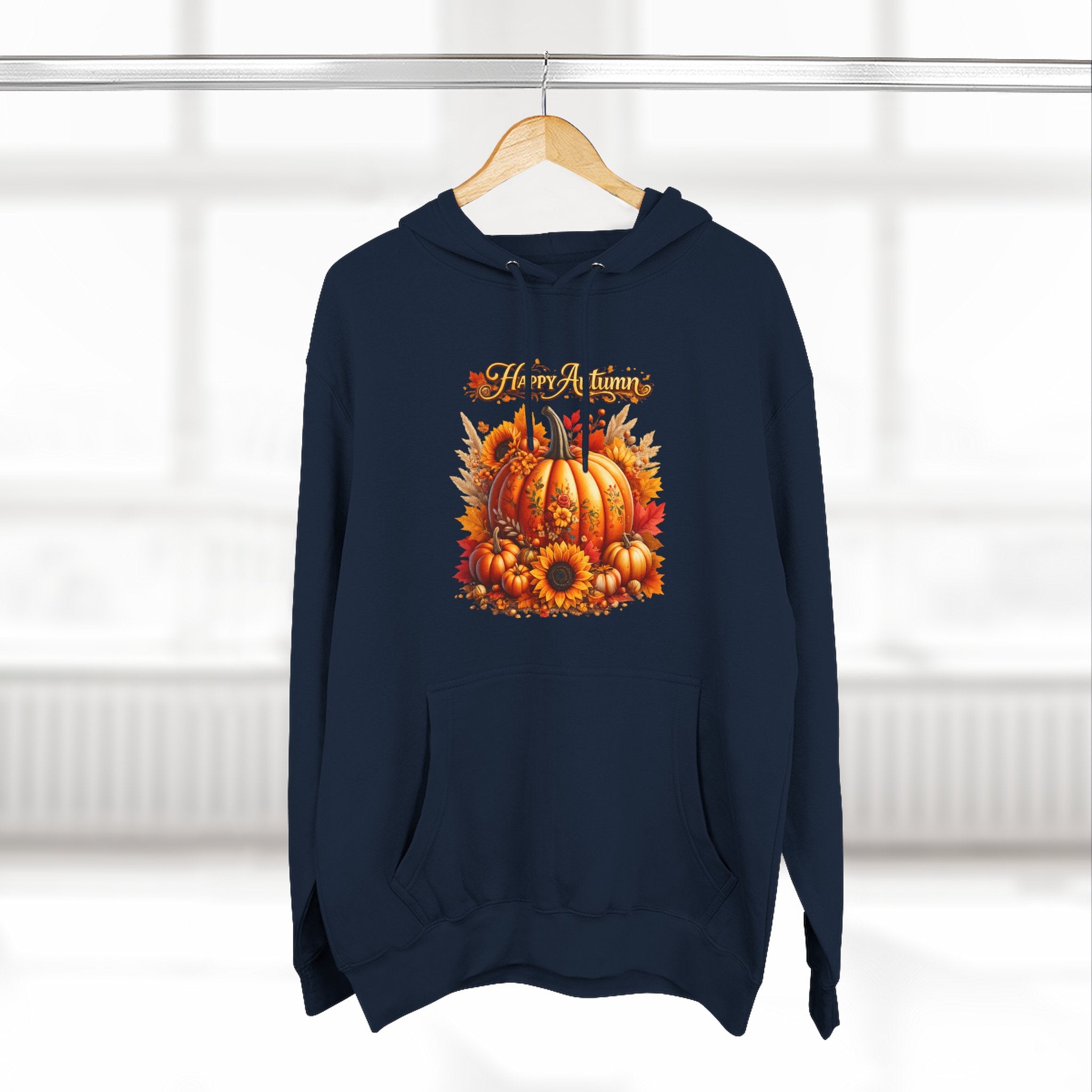 Autumn  - Fall Pumpkin Hoodie - Harvest Sunflower Fall Sweatshirt