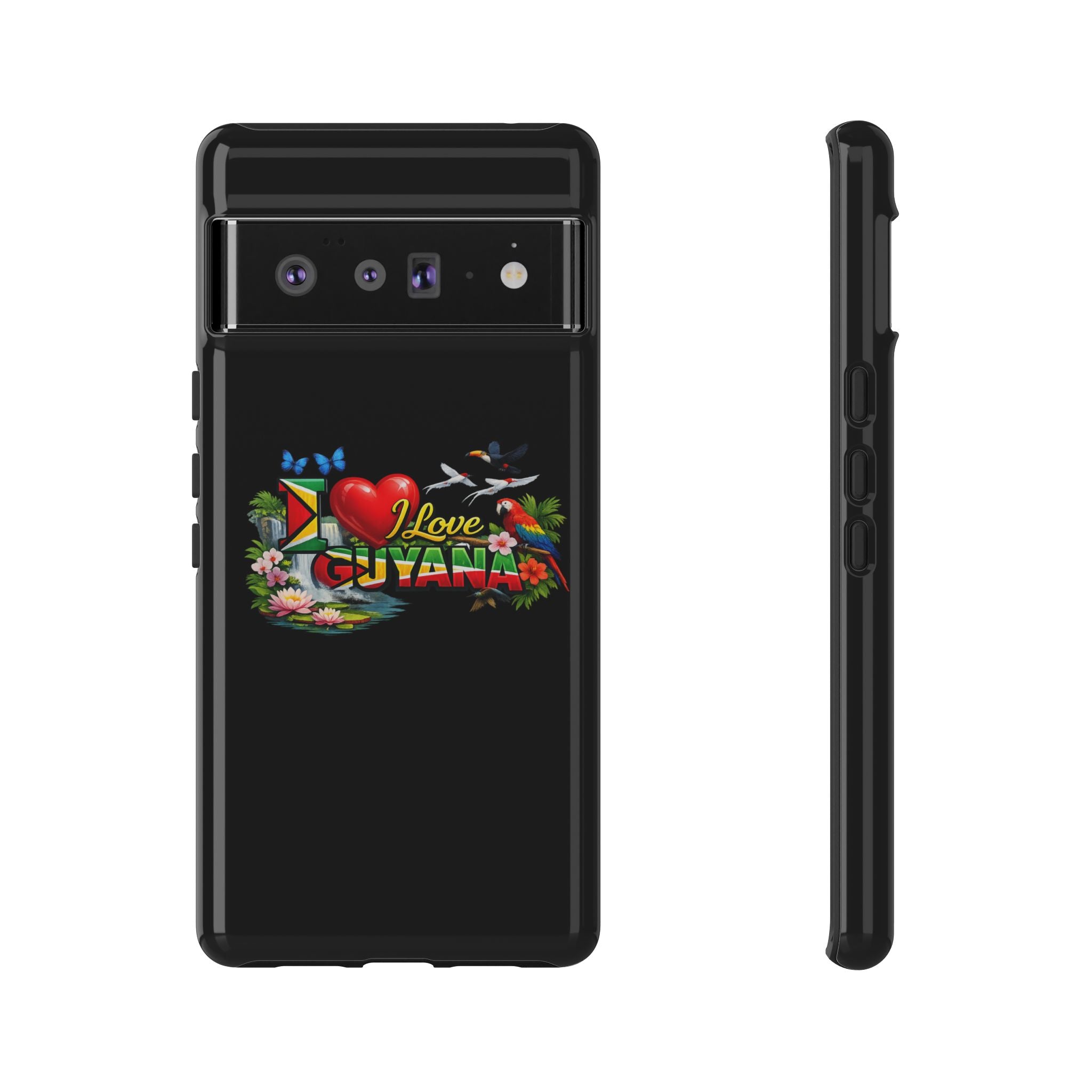 Phone case I Love Guyana Phone Case — Tough Protective Tropical Flag Design