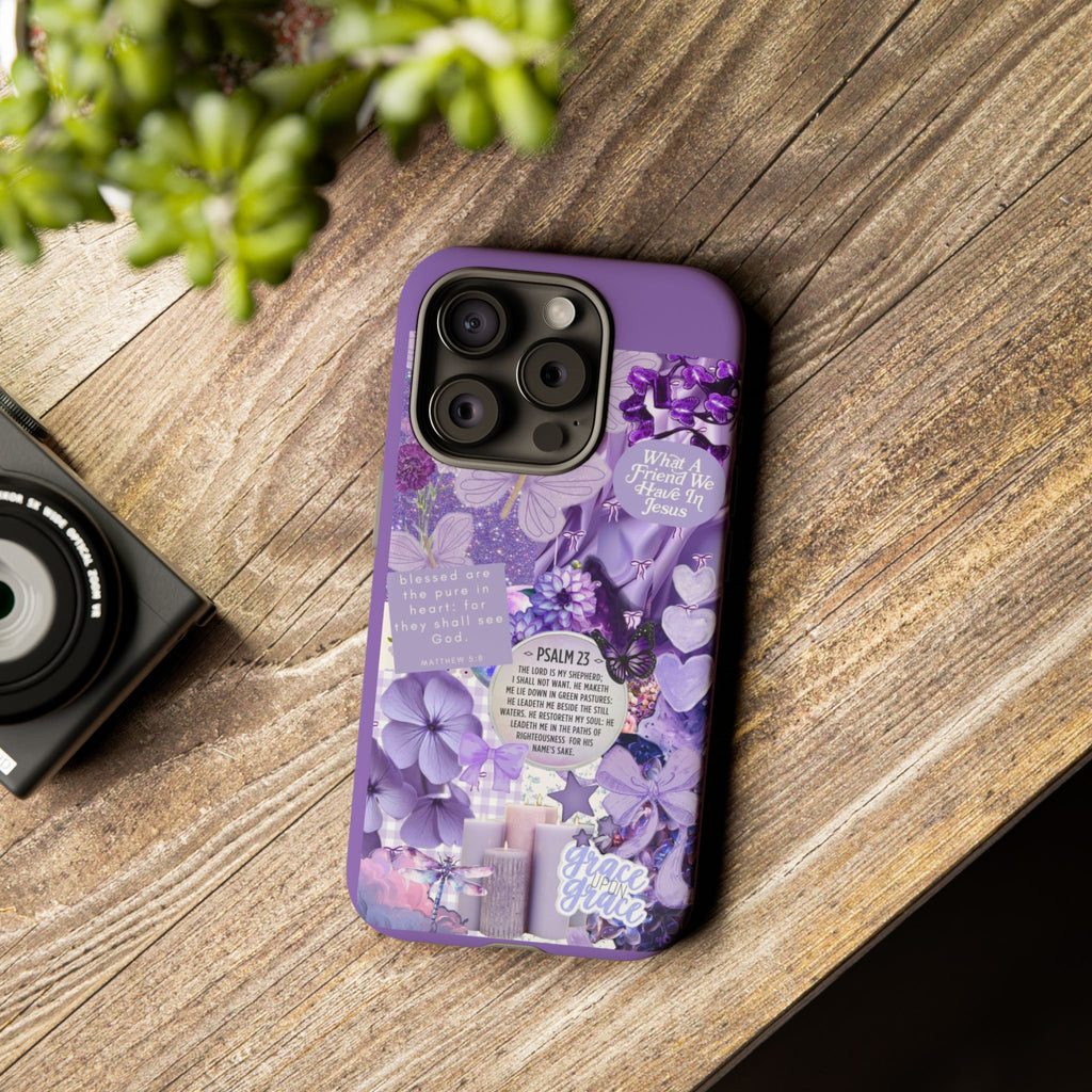 Bible Verse phone case - His Love Never Fails Psalm Phone Case — Floral Christian Scripture iPhone Cover
