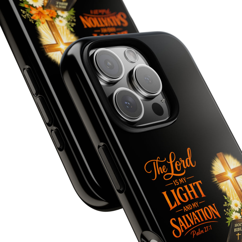Christian Phone Case — "The Lord Is My Light and My Salvation" Bible Verse Design