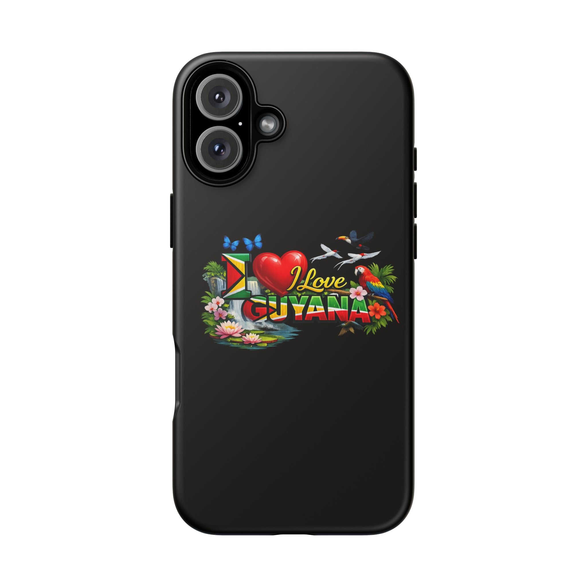 Phone case I Love Guyana Phone Case — Tough Protective Tropical Flag Design
