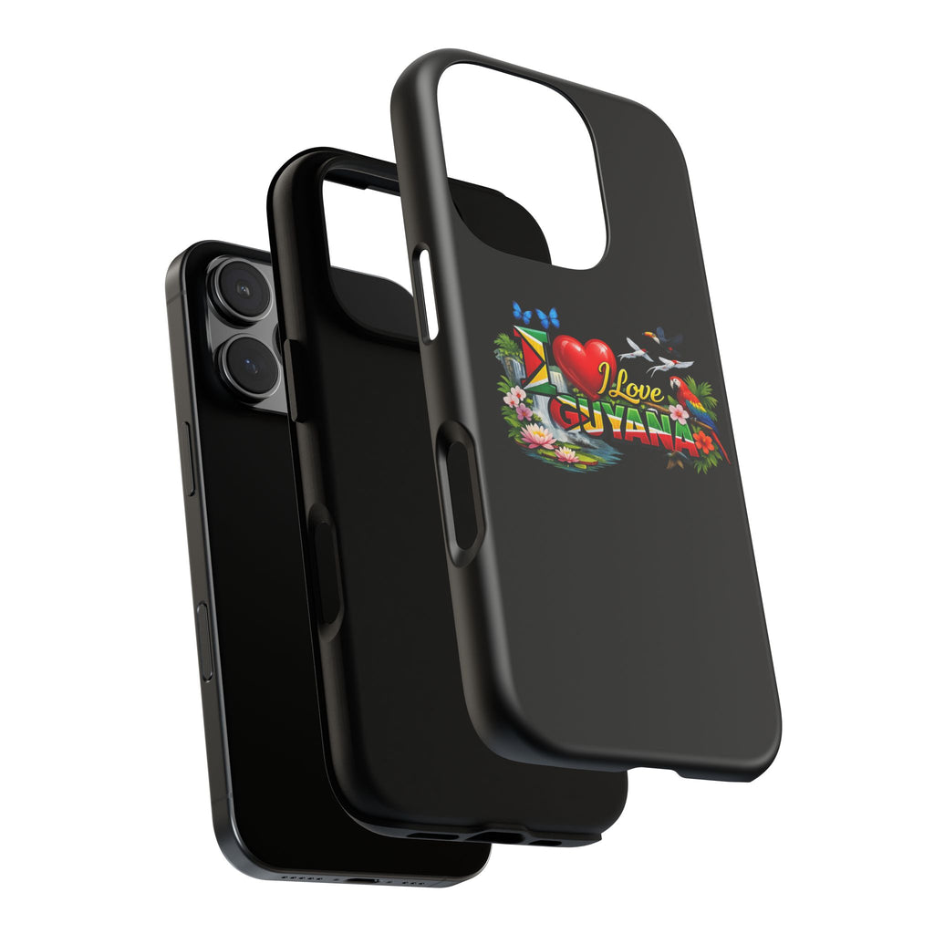 Phone case I Love Guyana Phone Case — Tough Protective Tropical Flag Design